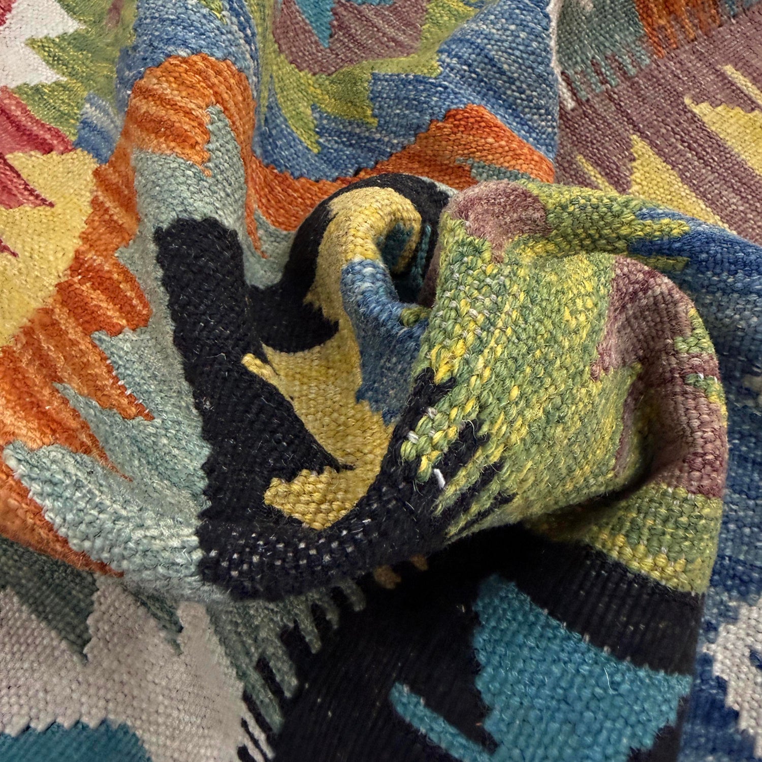 Handmade Vegetable Kelim 4' 11" x 6' 9" (ft) - No. Y39244