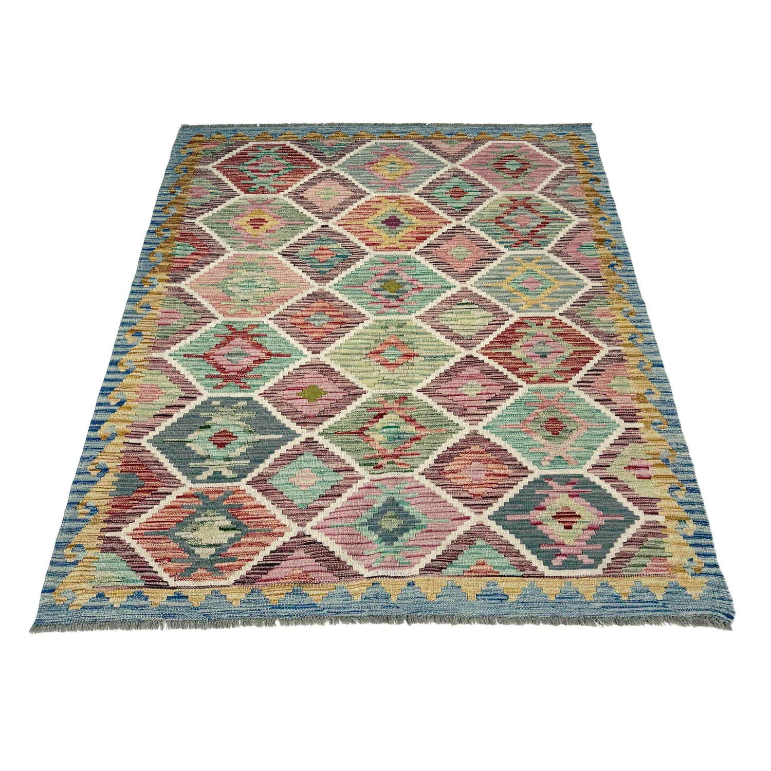 Handmade Vegetable Kilim 4' 11" x 6' 7" (ft) - No. Y39245