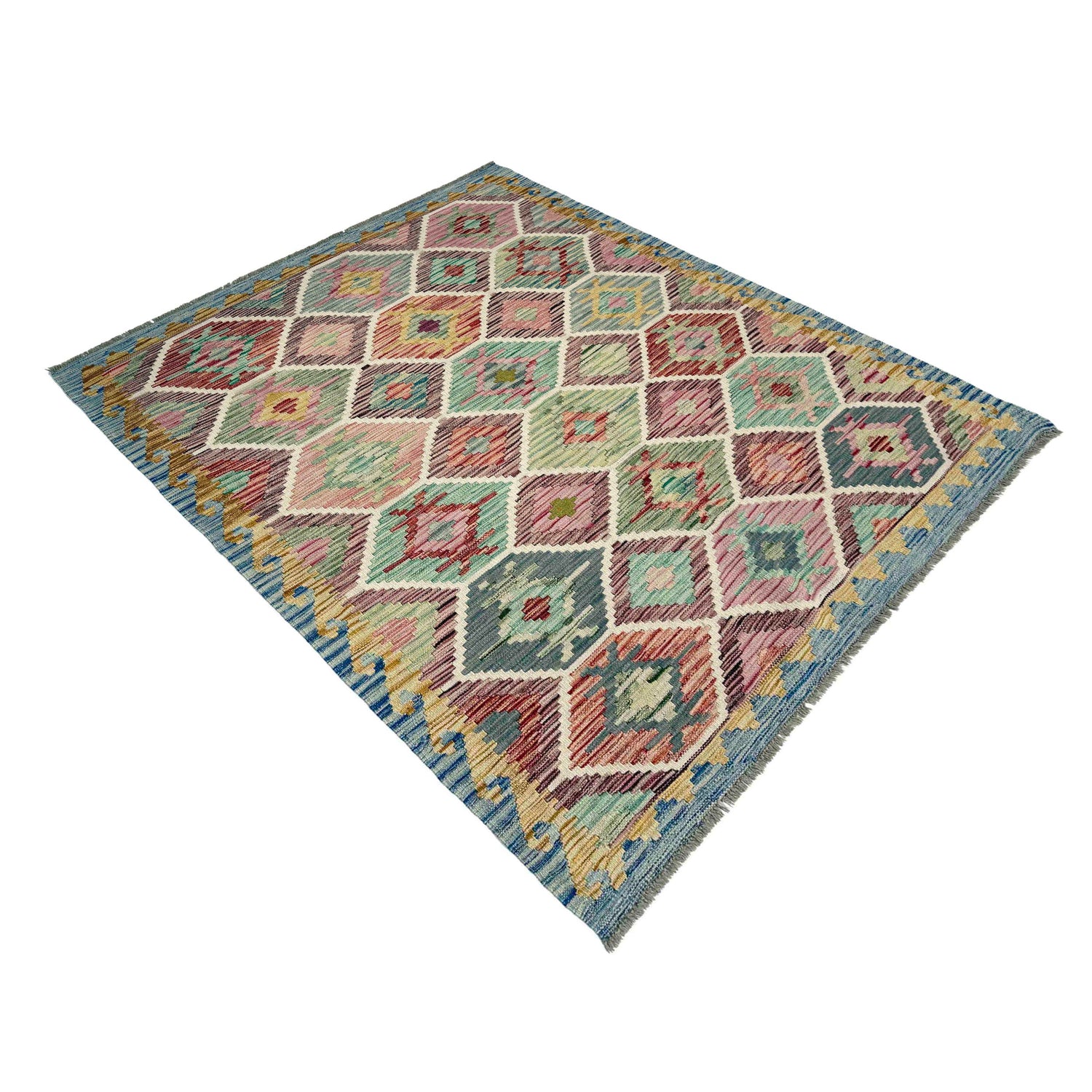 Handmade Vegetable Kilim 4' 11" x 6' 7" (ft) - No. Y39245