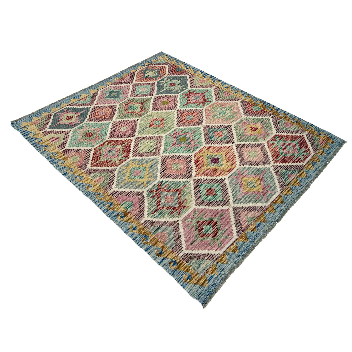 Handmade Vegetable Kilim 4' 11" x 6' 7" (ft) - No. Y39245