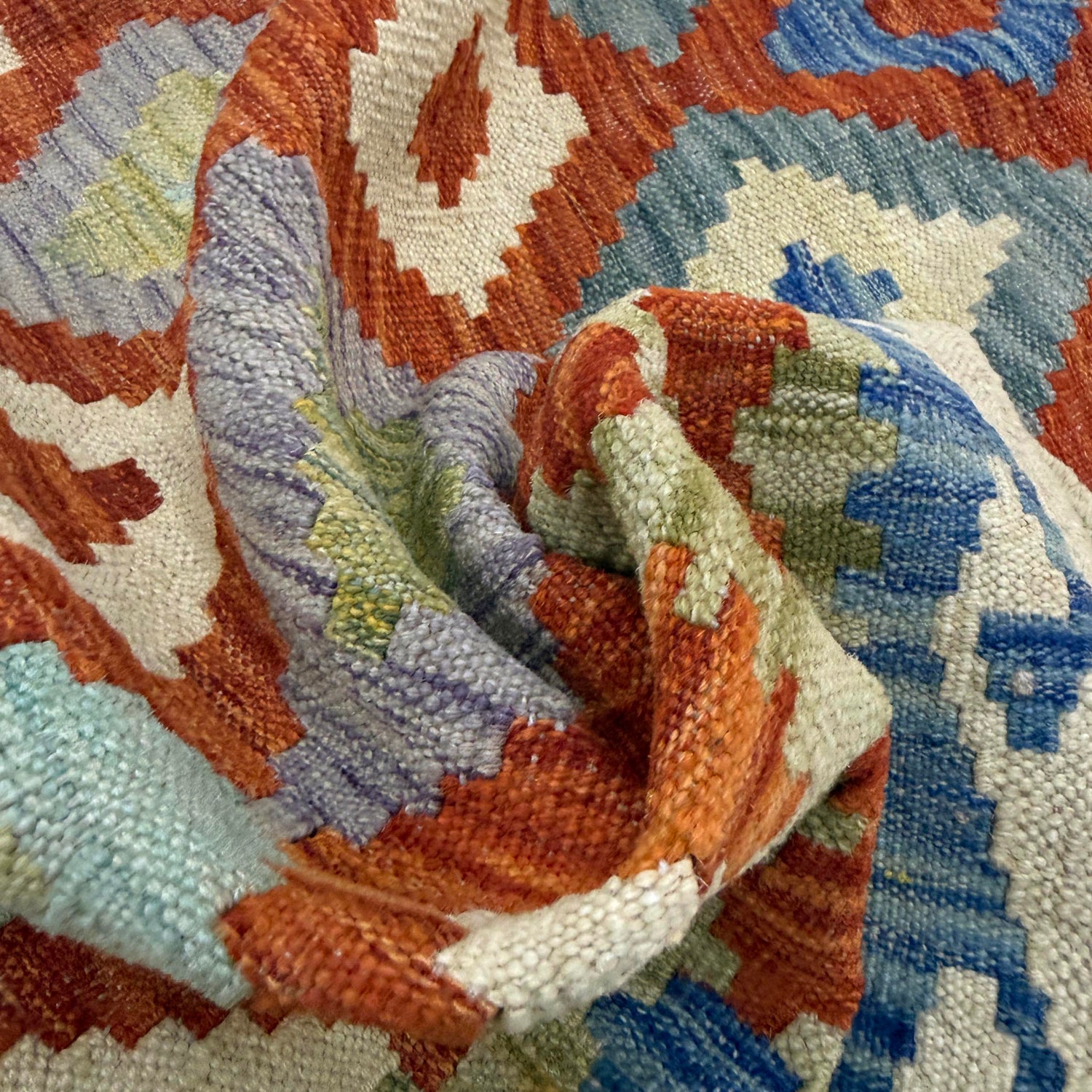 Handmade Vegetable Kelim 4' 5" x 6' 5" (ft) - No. Y39246