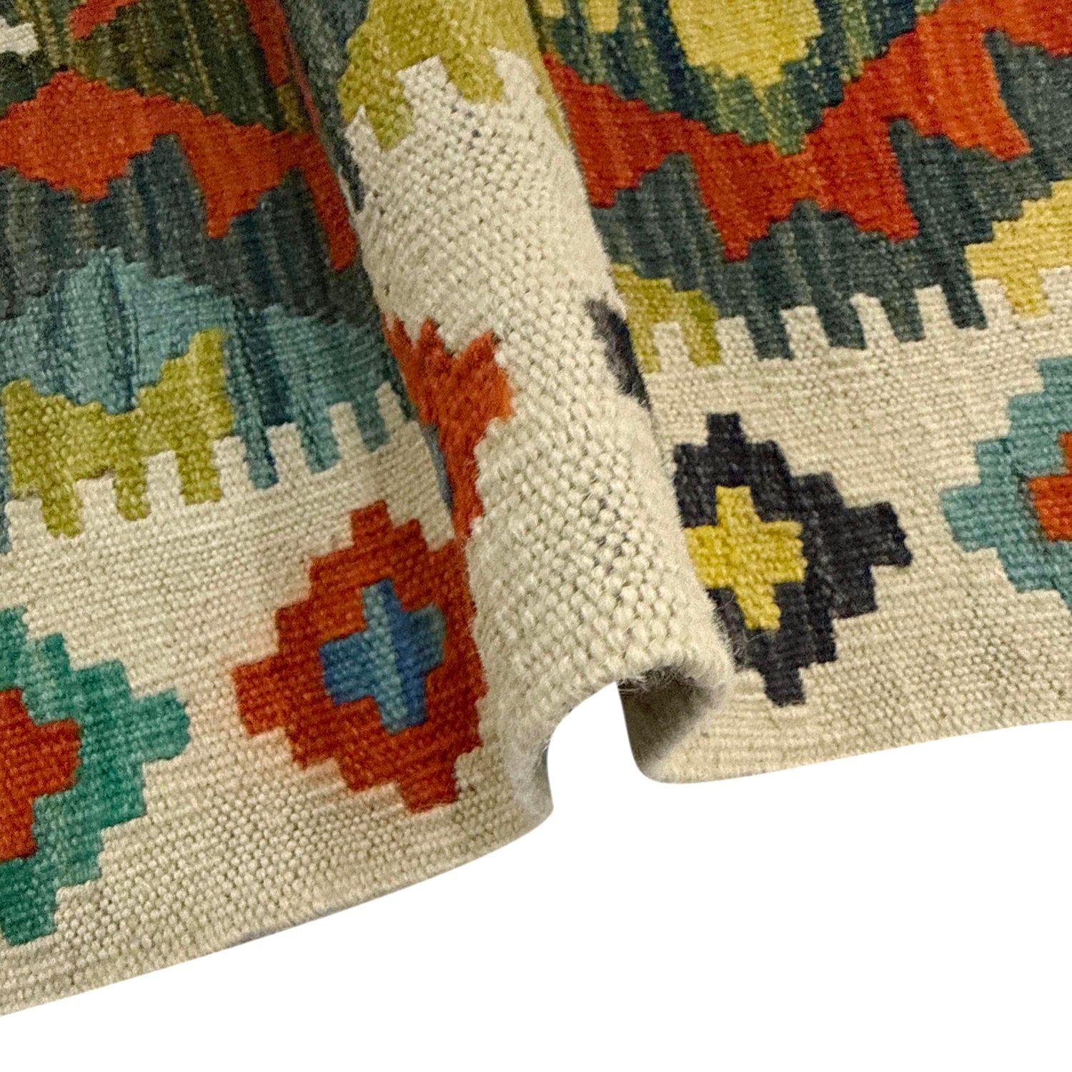 Handmade Vegetable Kilim 5' 1" x 6' 7" (ft) - No. Y39247