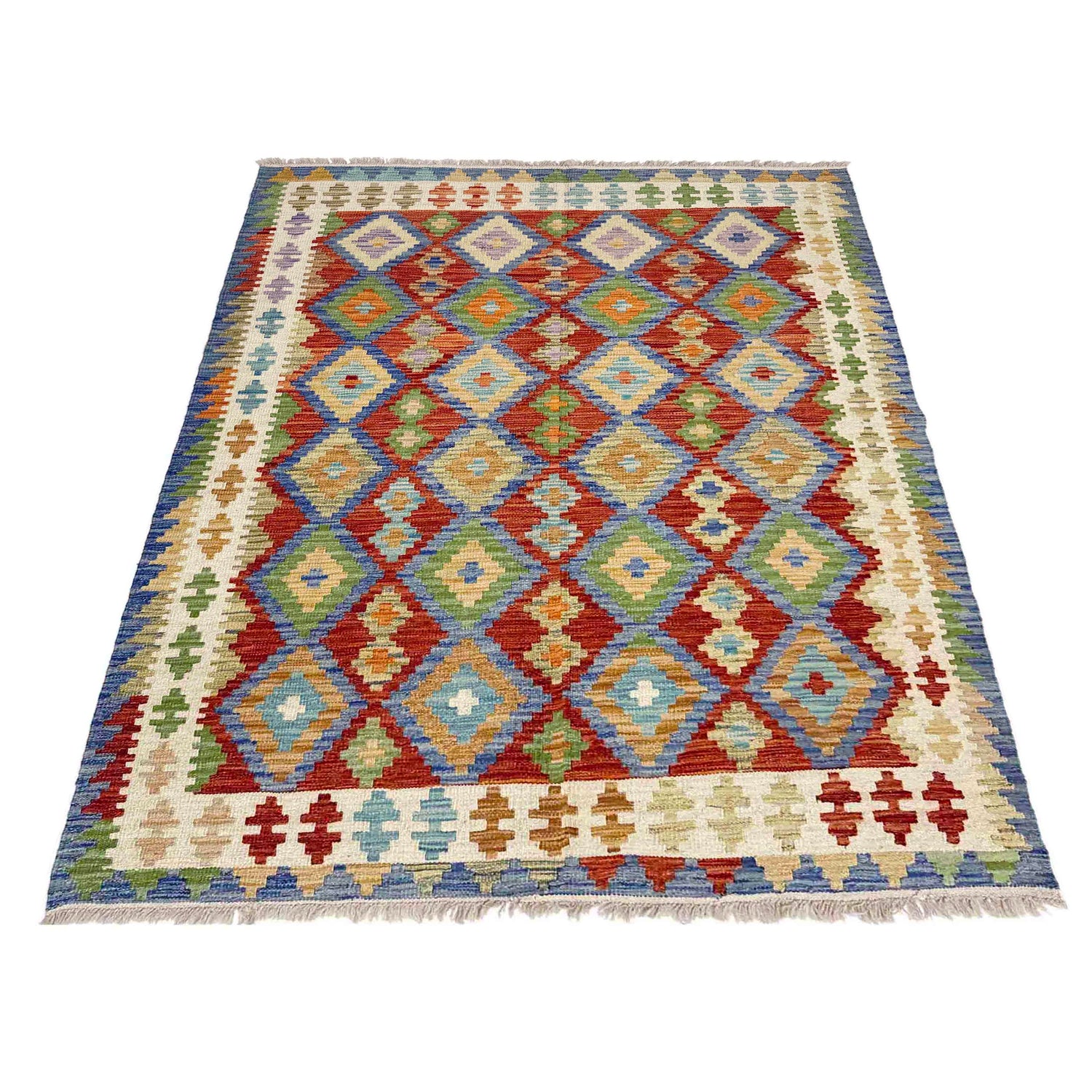 Handmade Vegetable Kelim 5' 1" x 6' 6" (ft) - No. Y39248