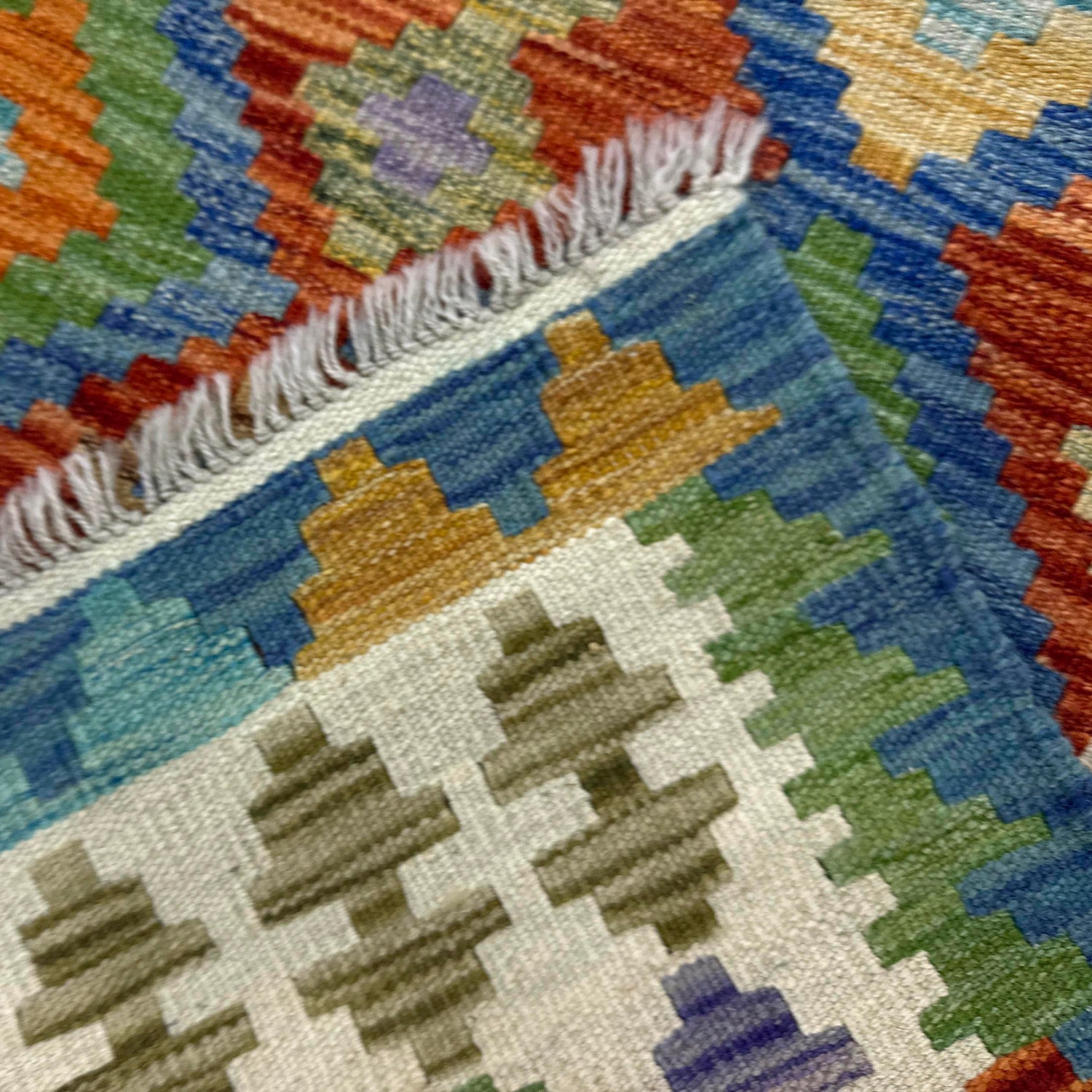 Handmade Vegetable Kelim 5' 1" x 6' 6" (ft) - No. Y39248