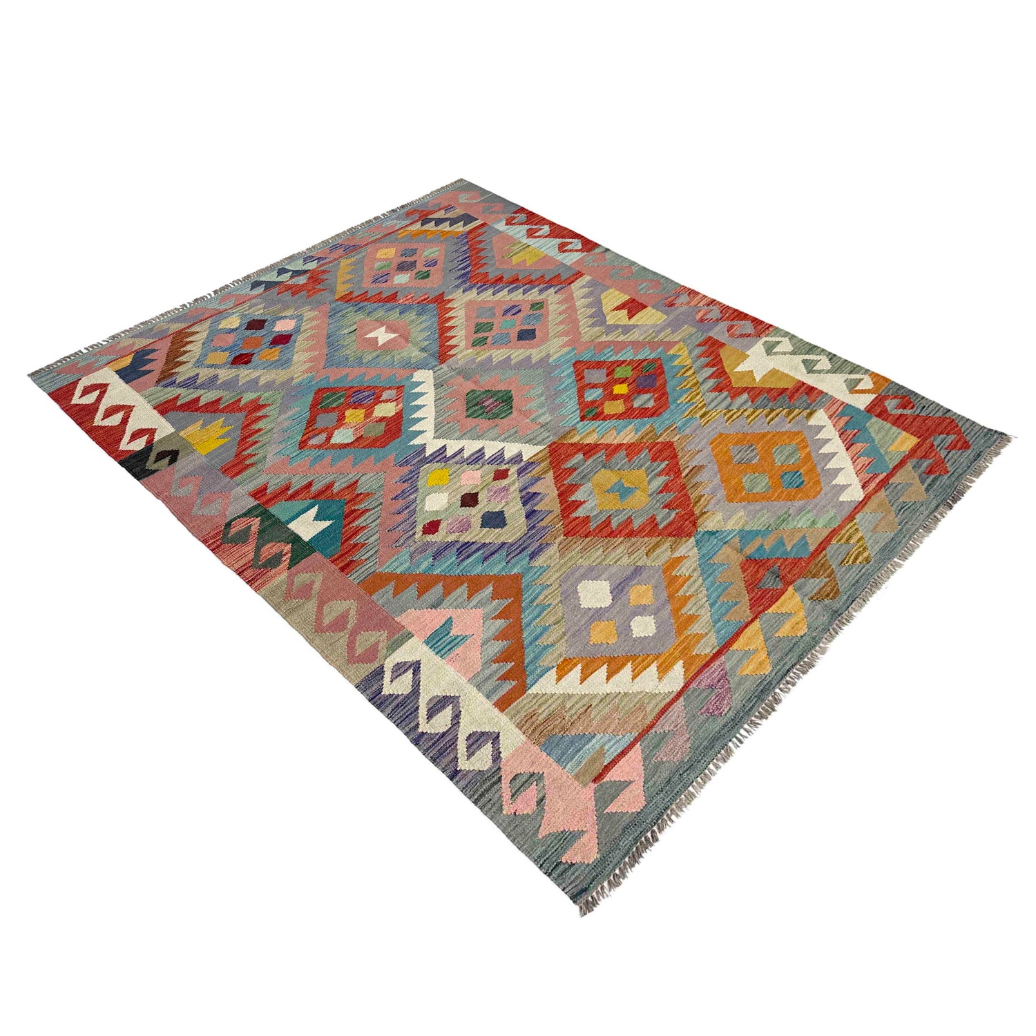 Handmade Vegetable Kelim 4' 11" x 6' 8" (ft) - No. Y39250