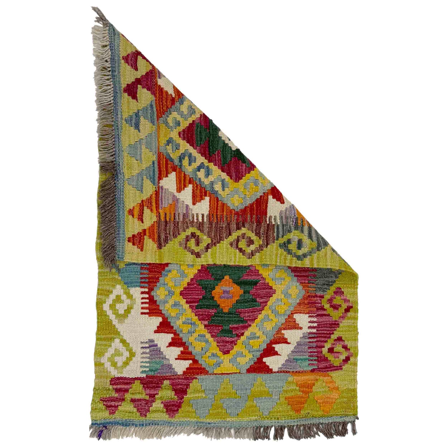 Handmade Vegetable Kilim 1' 11" x 3' 1" (ft) - No. Y39258