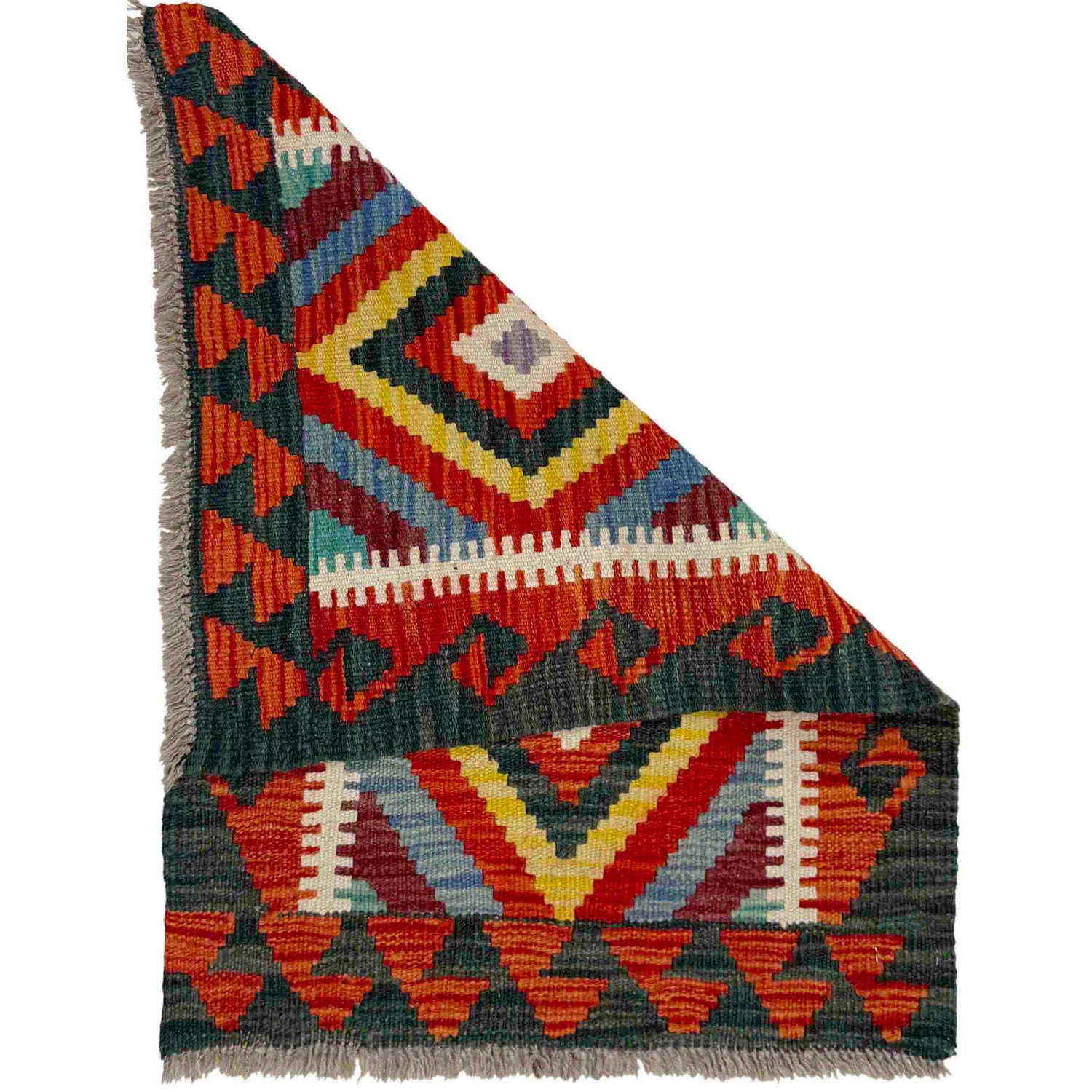 Handmade Vegetable Kilim 1' 11" x 2' 8" (ft) - No. Y39260