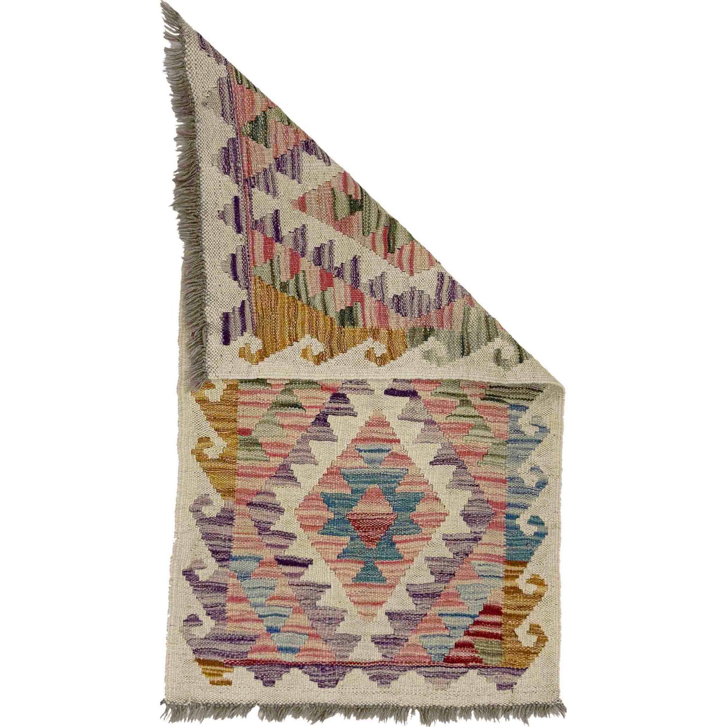 Handmade Vegetable Kilim 1' 10" x 3' 5" (ft) - No. Y39268