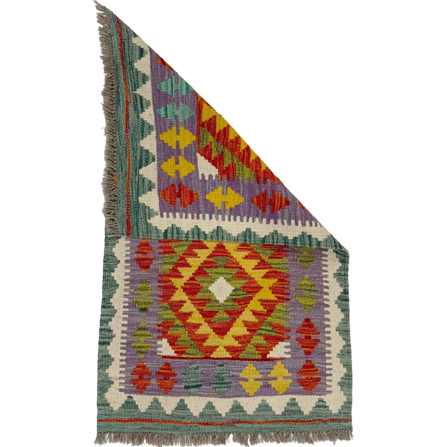 Handmade Vegetable Kelim 1' 10" x 3' 2" (ft) - No. Y39269