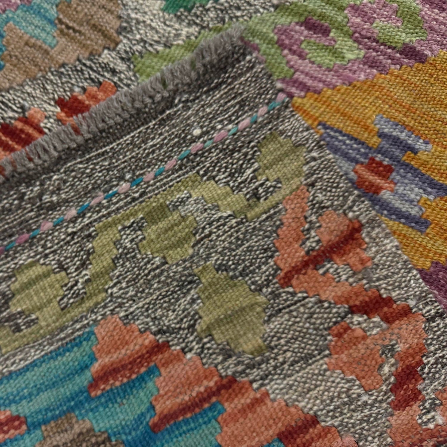 Vegetable Kelim Runner 2' 11" x 9' 11" (ft) - No. Y39282