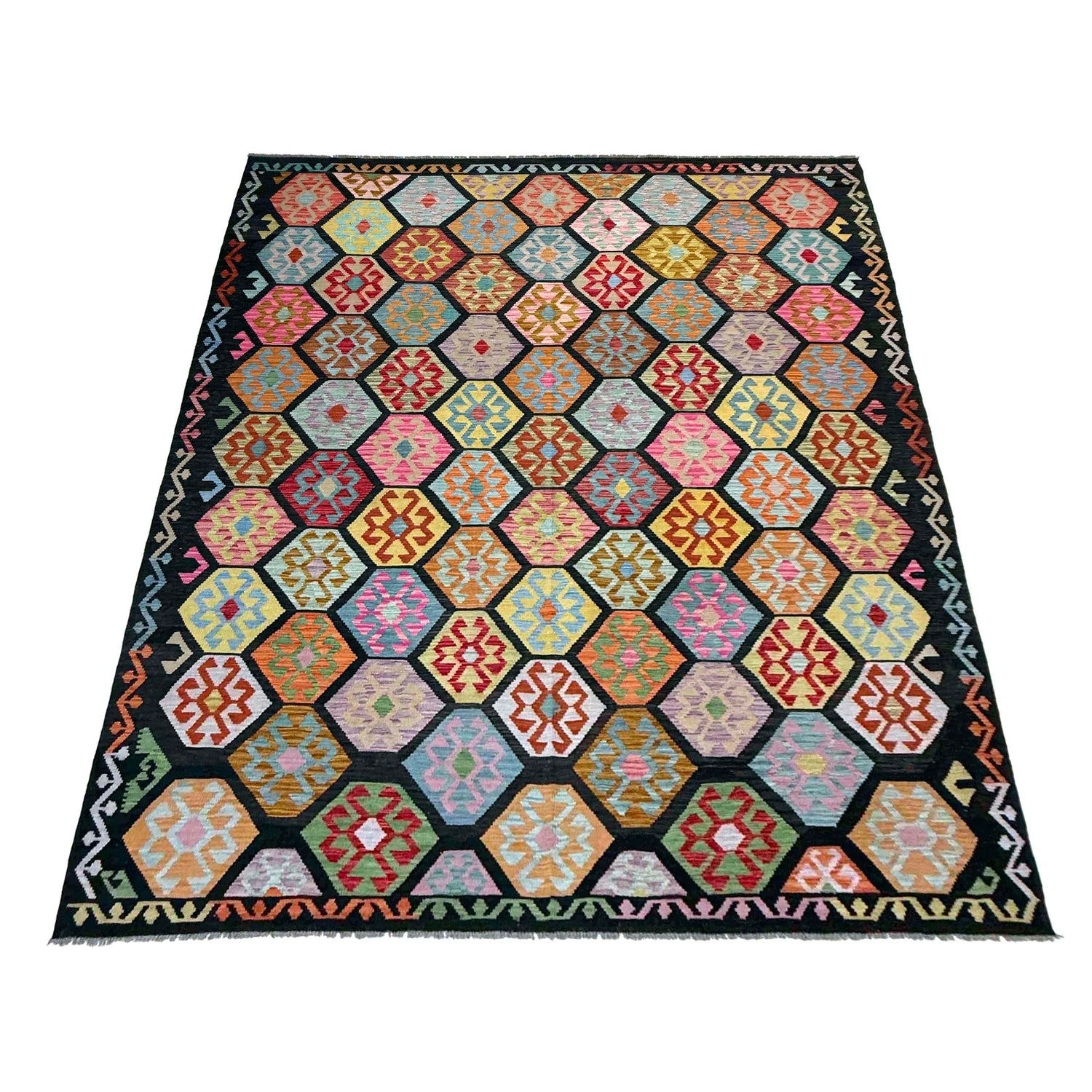Handmade Vegetable Kilim 8' 2" x 11' 3" (ft) - No. Y39297