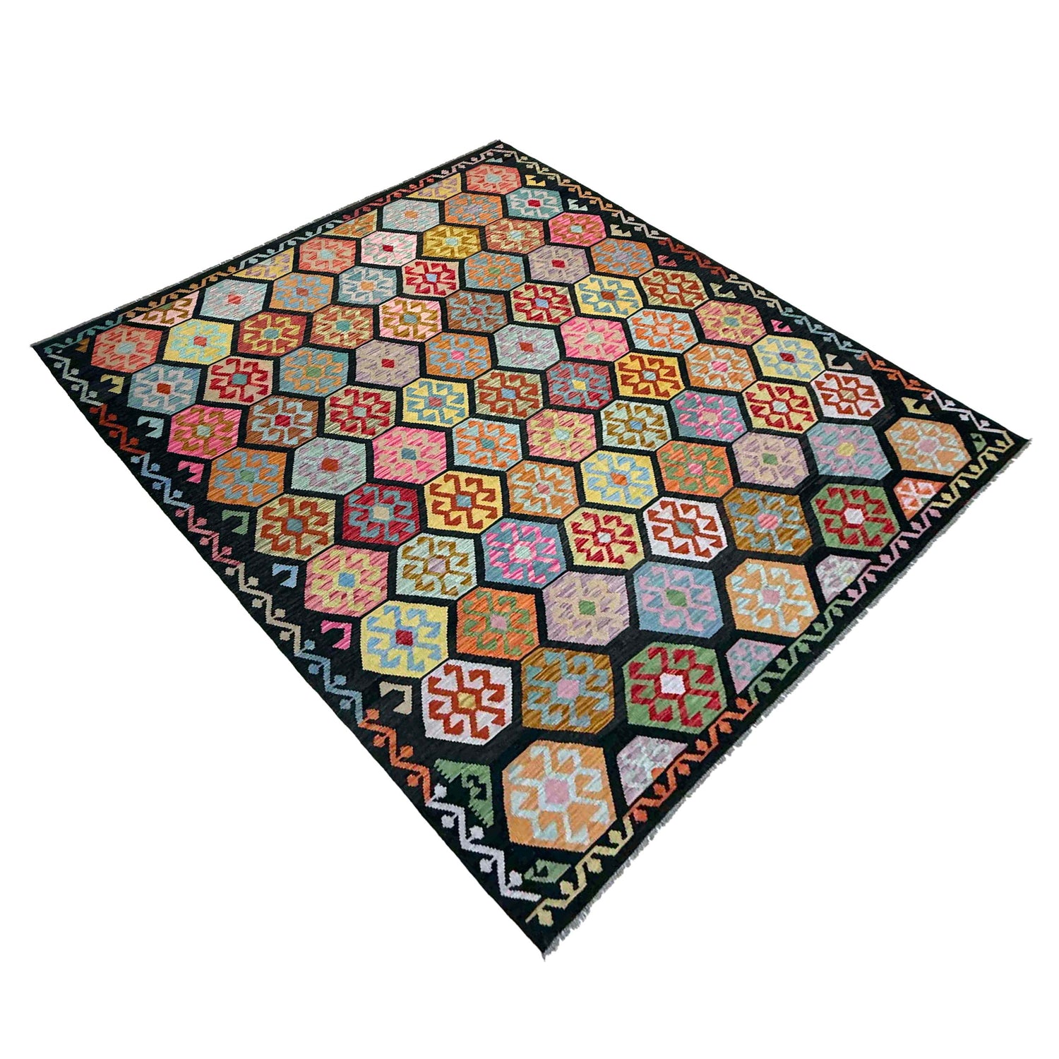 Handmade Vegetable Kilim 8' 2" x 11' 3" (ft) - No. Y39297