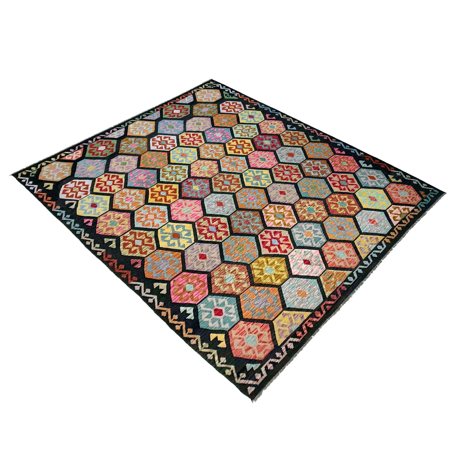 Handmade Vegetable Kilim 8' 2" x 11' 3" (ft) - No. Y39297