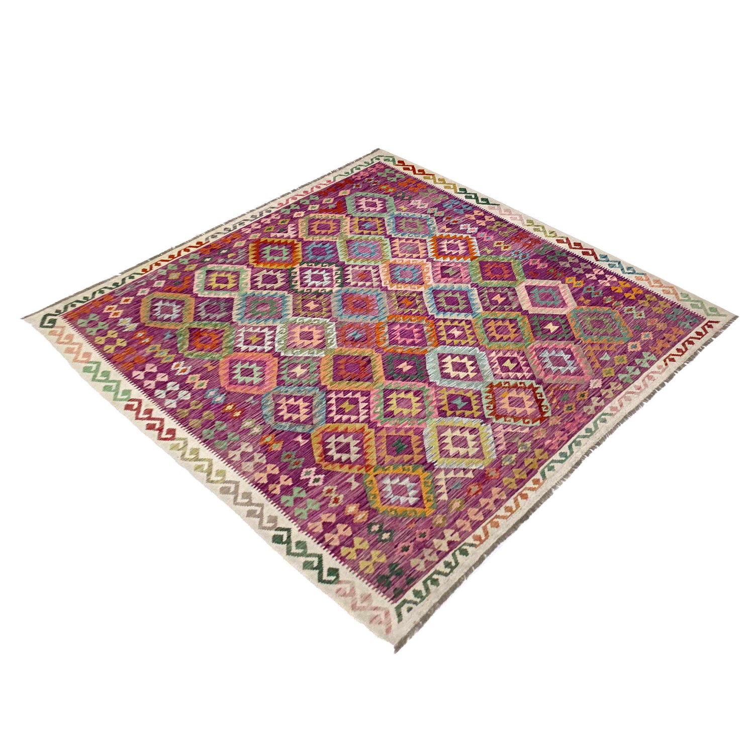 Handmade Vegetable Kelim 8' 9" x 10' 2" (ft) - No. Y39302