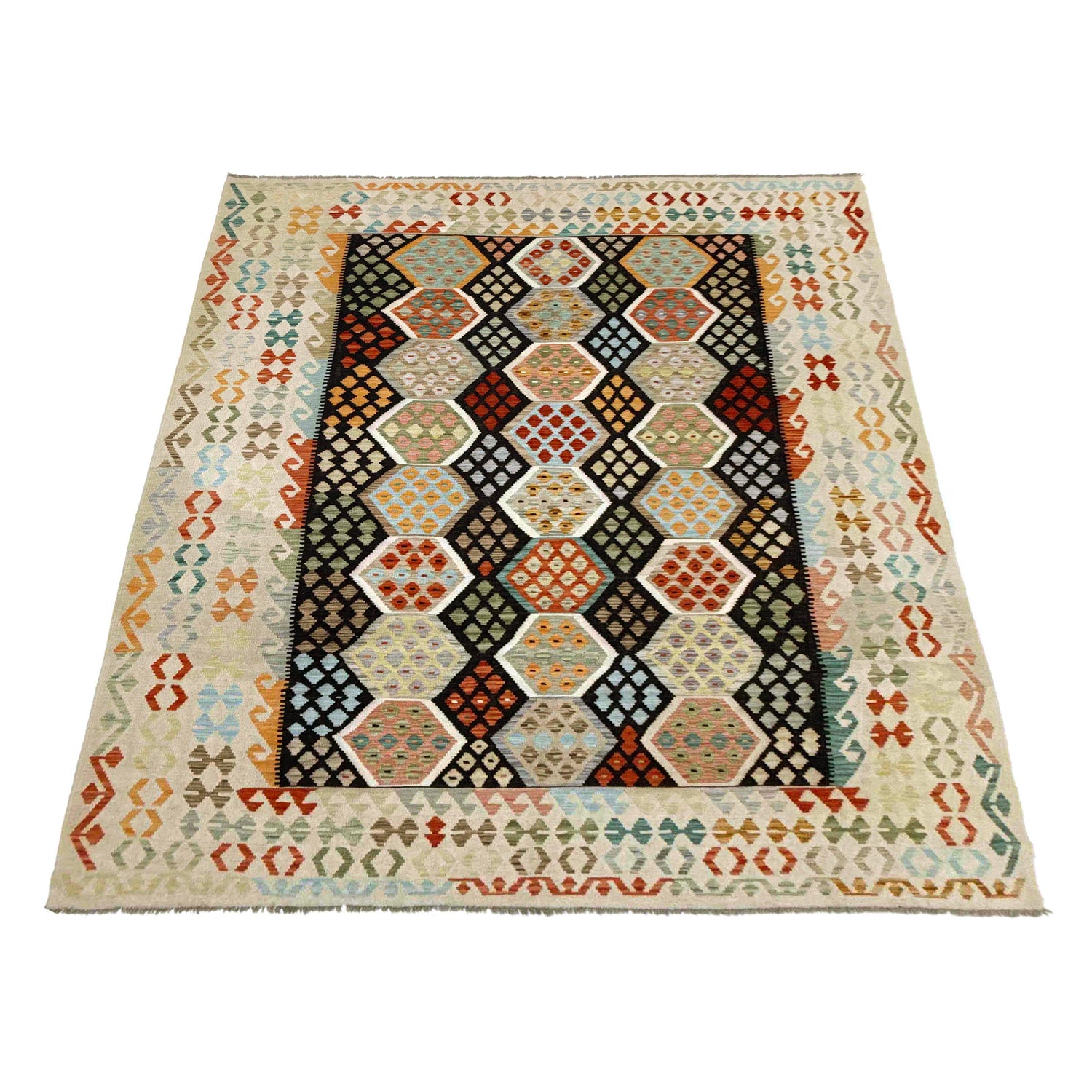 Handmade Vegetable Kelim 8' 1" x 11' 7" (ft) - No. Y39304