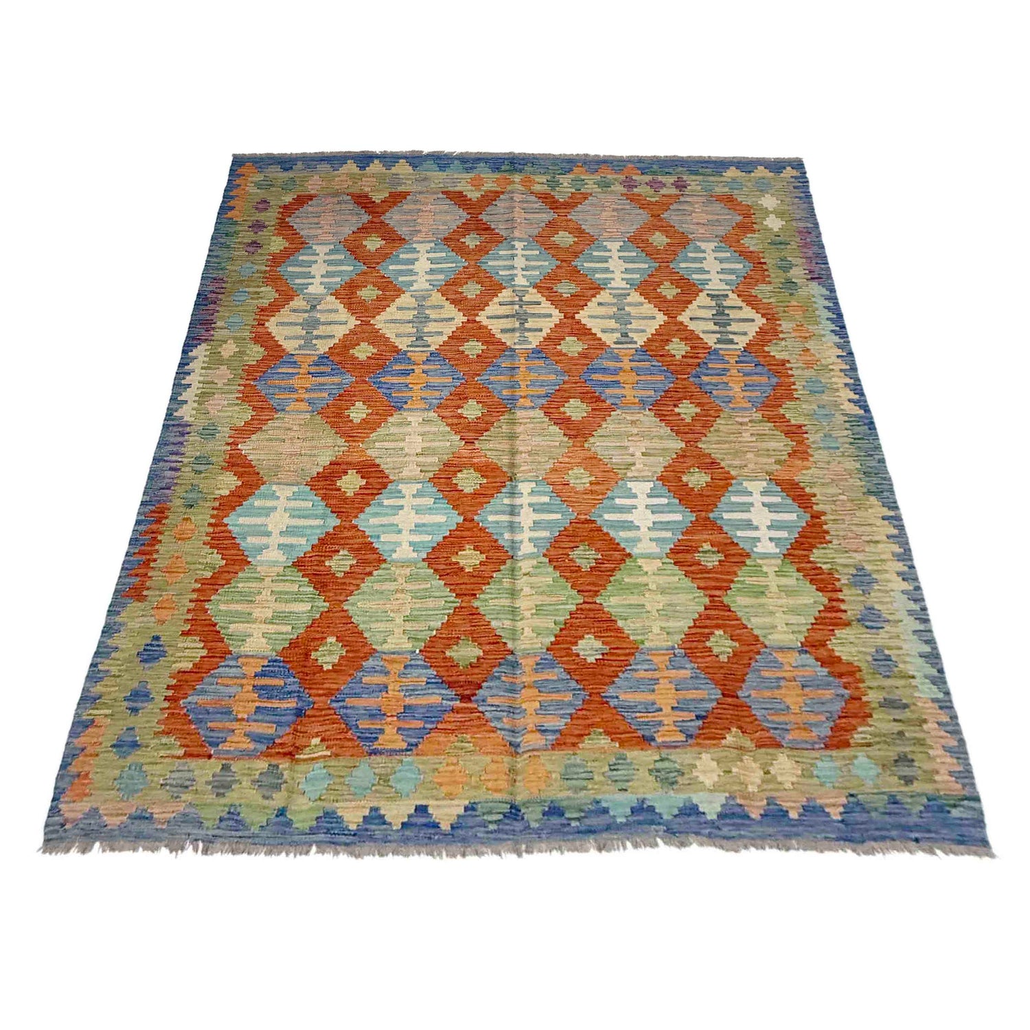 Handmade Vegetable Kilim 5' 11" x 7' 9" (ft) - No. Y39312