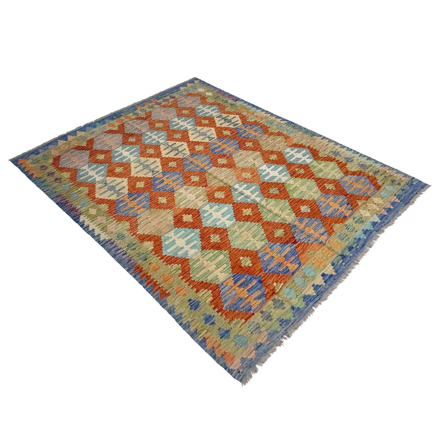 Handmade Vegetable Kilim 5' 11" x 7' 9" (ft) - No. Y39312