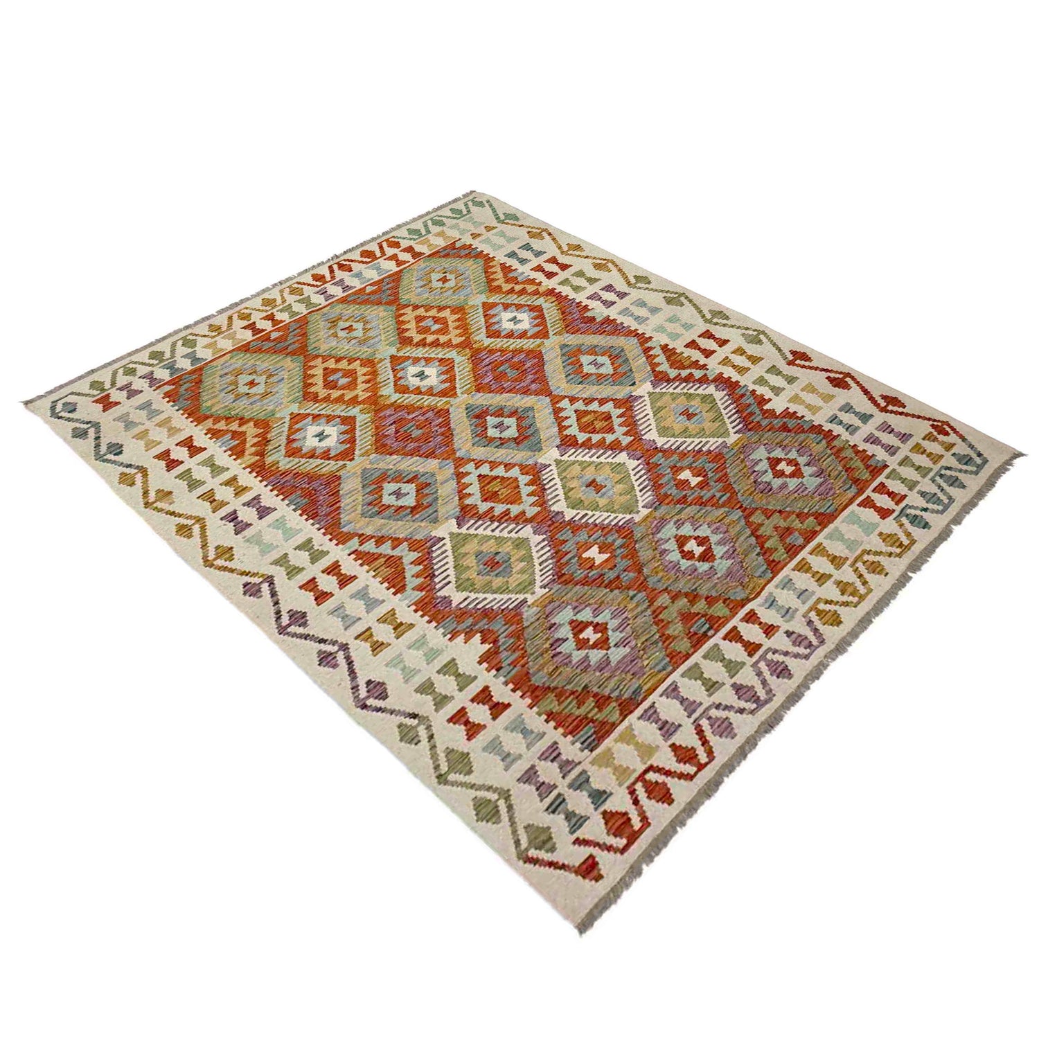 Handmade Vegetable Kilim 5' 9" x 8' 0" (ft) - No. Y39314