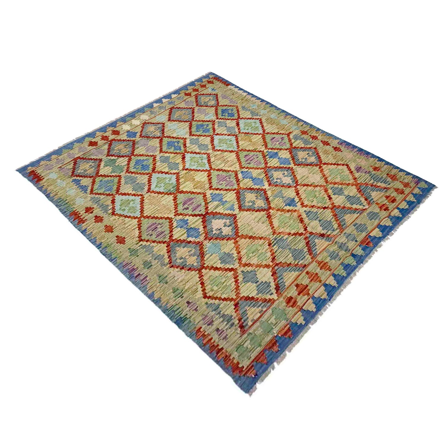 Handmade Vegetable Kelim 5' 11" x 7' 9" (ft) - No. Y39315
