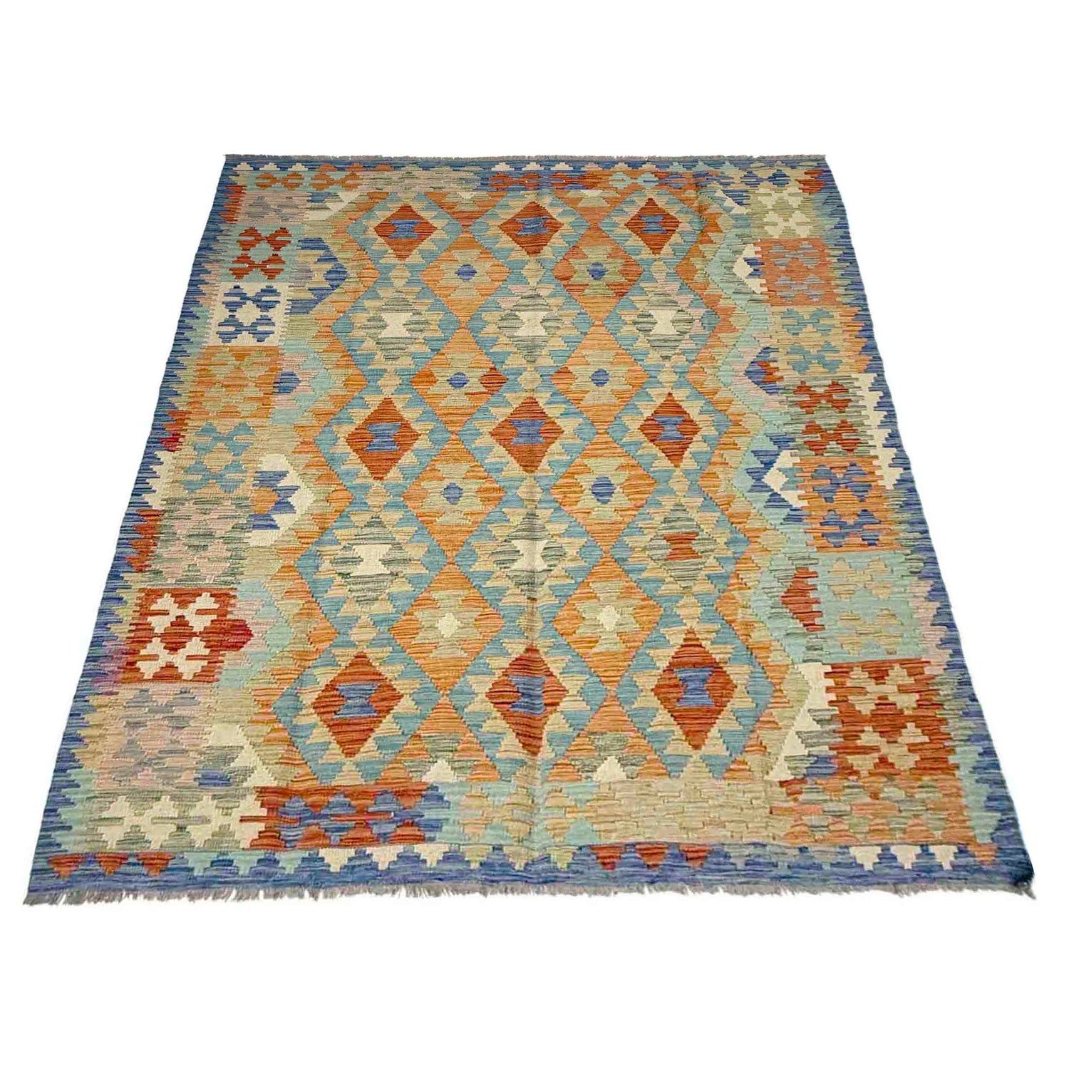 Handmade Vegetable Kilim 5' 10" x 8' 2" (ft) - No. Y39316