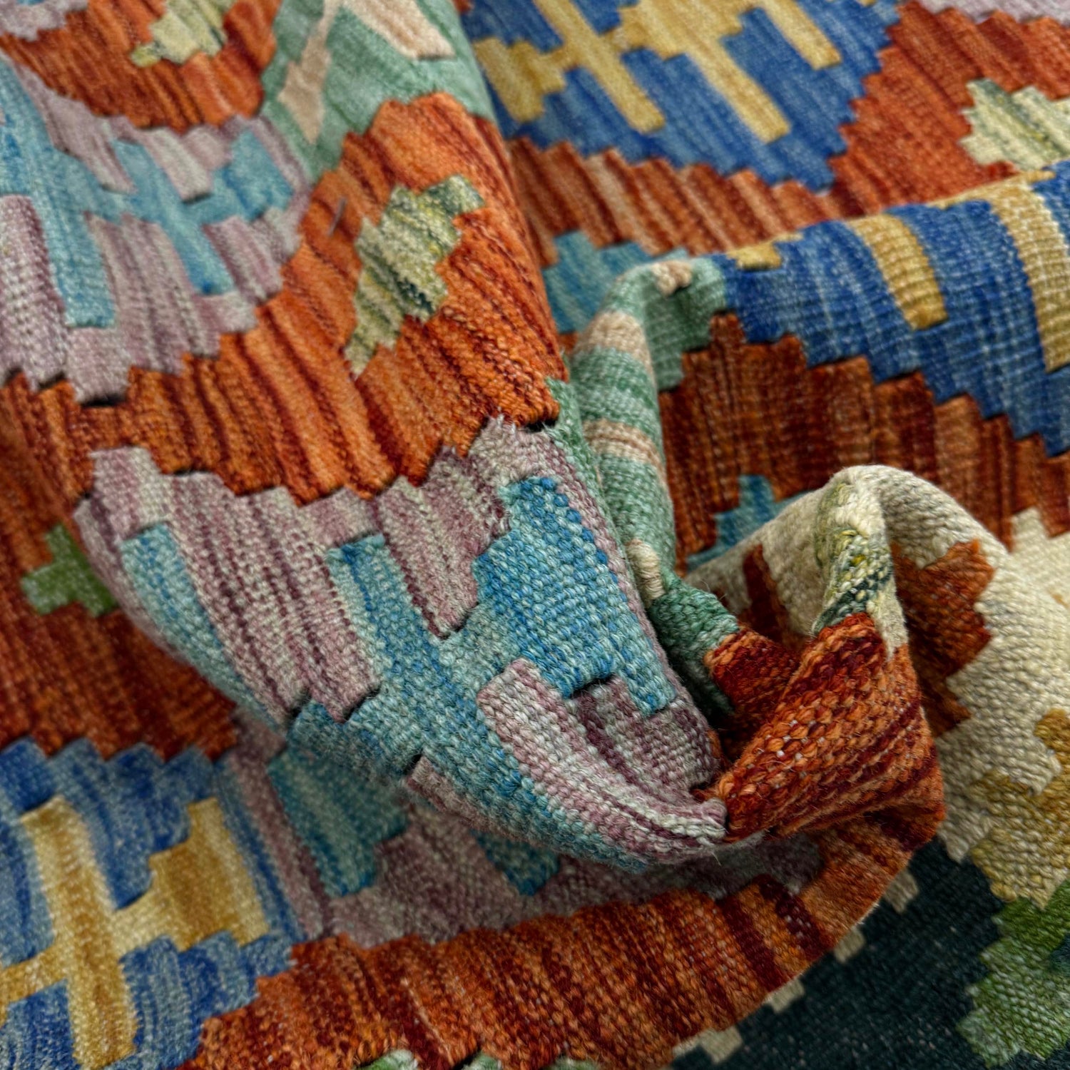 Handmade Vegetable Kelim 6' 0" x 7' 5" (ft) - No. Y39317