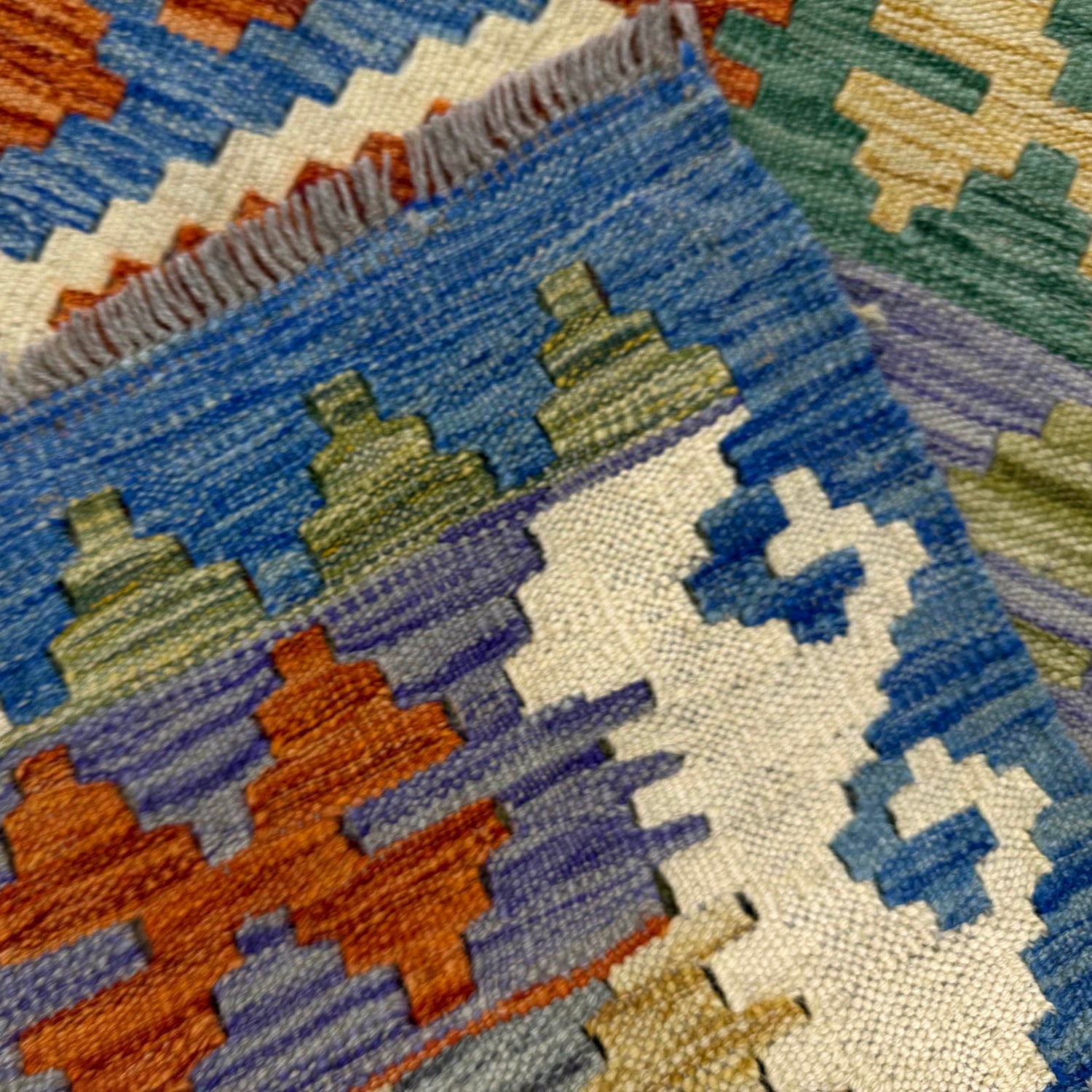 Handmade Vegetable Kilim 6' 0" x 7' 7" (ft) - No. Y39318
