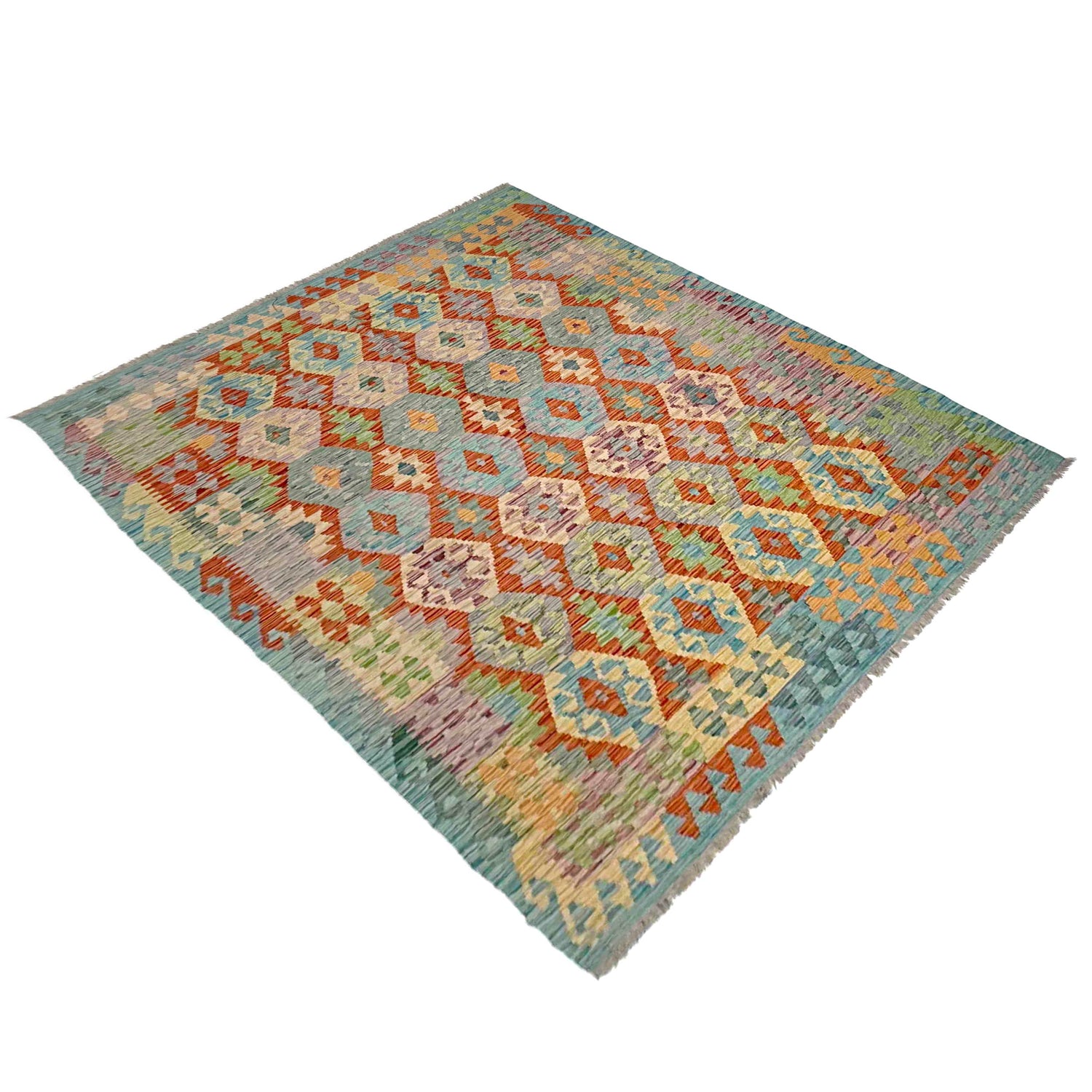 Handmade Vegetable Kelim 5' 10" x 8' 1" (ft) - No. Y39319