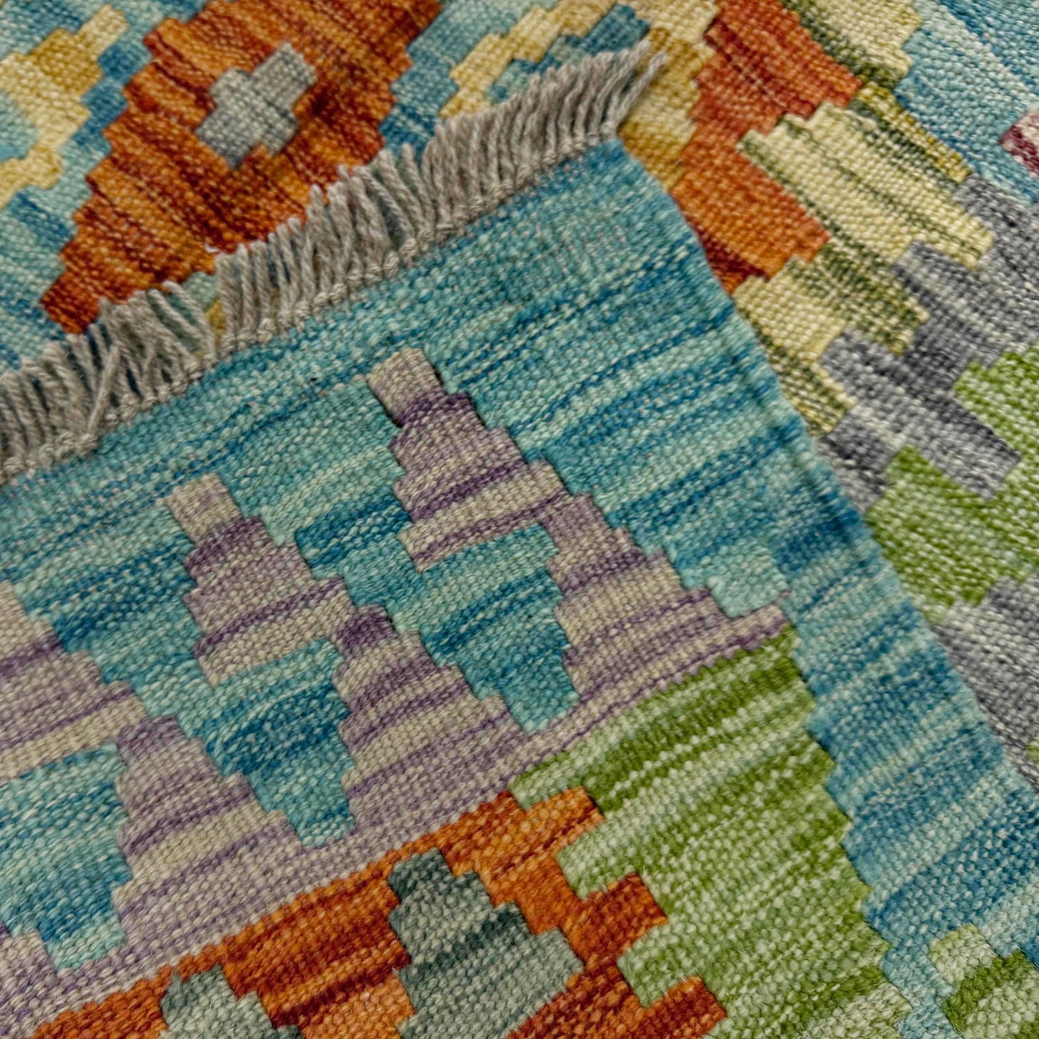 Handmade Vegetable Kelim 5' 10" x 8' 1" (ft) - No. Y39319