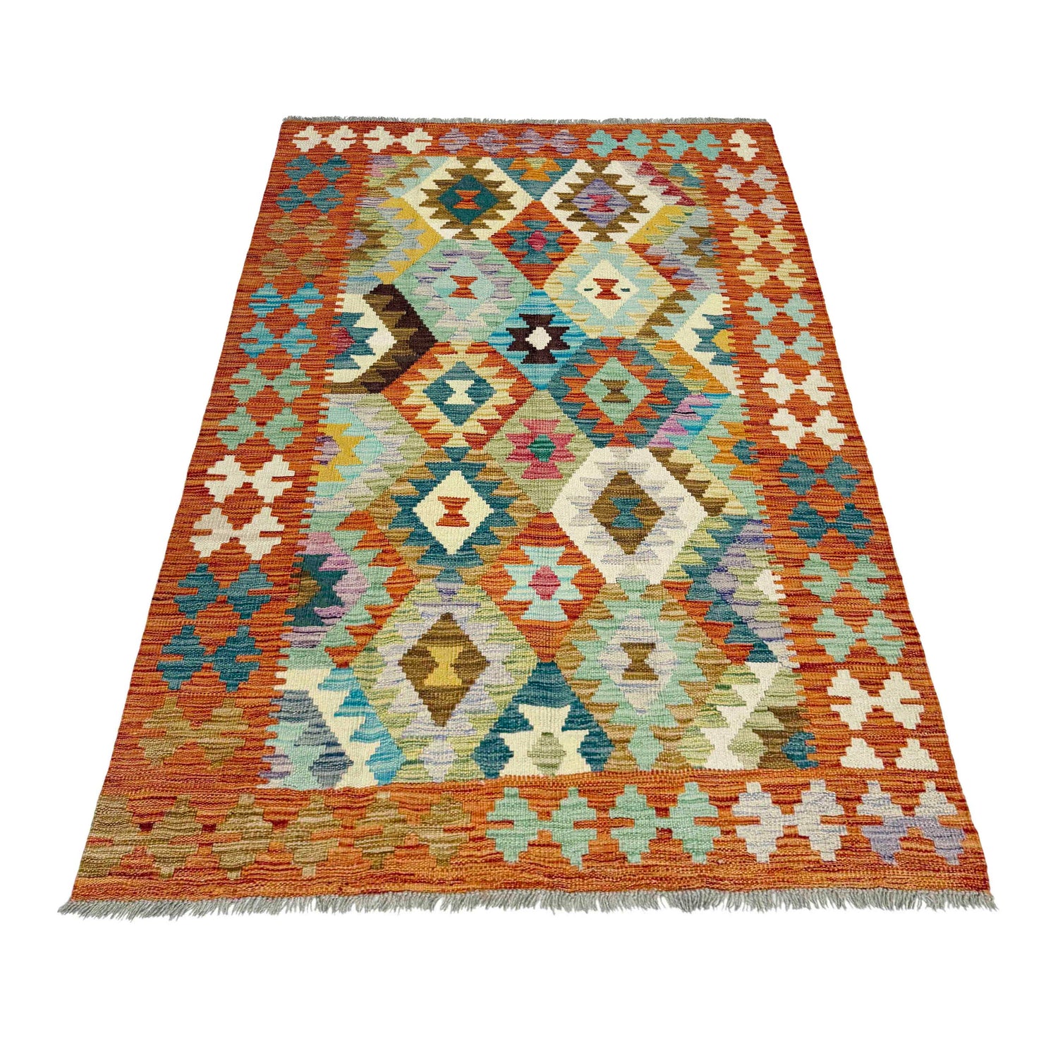 Handmade Vegetable Kelim 3' 11" x 6' 3" (ft) - No. Y39320