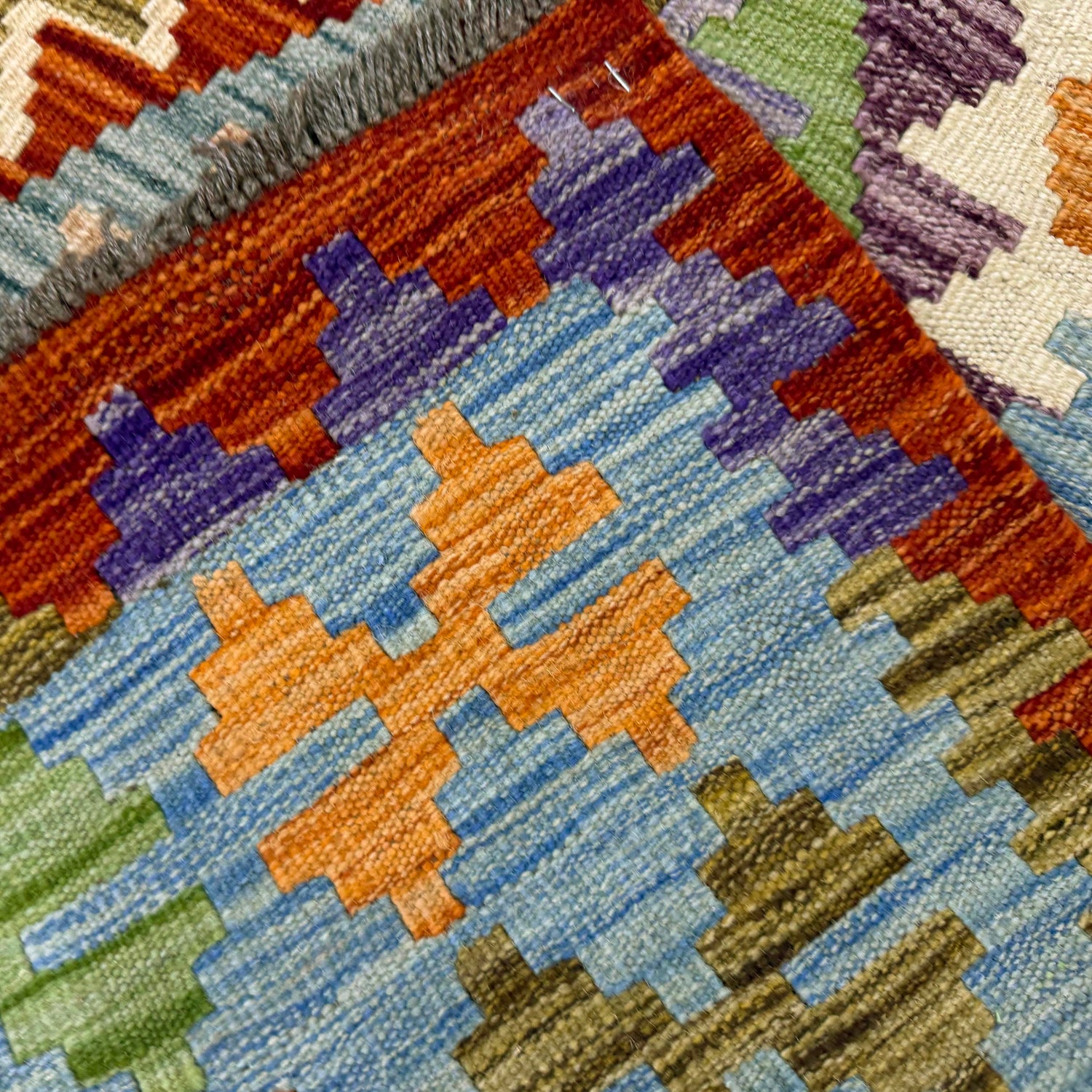 Handmade Vegetable Kilim 4' 1" x 6' 5" (ft) - No. Y39321
