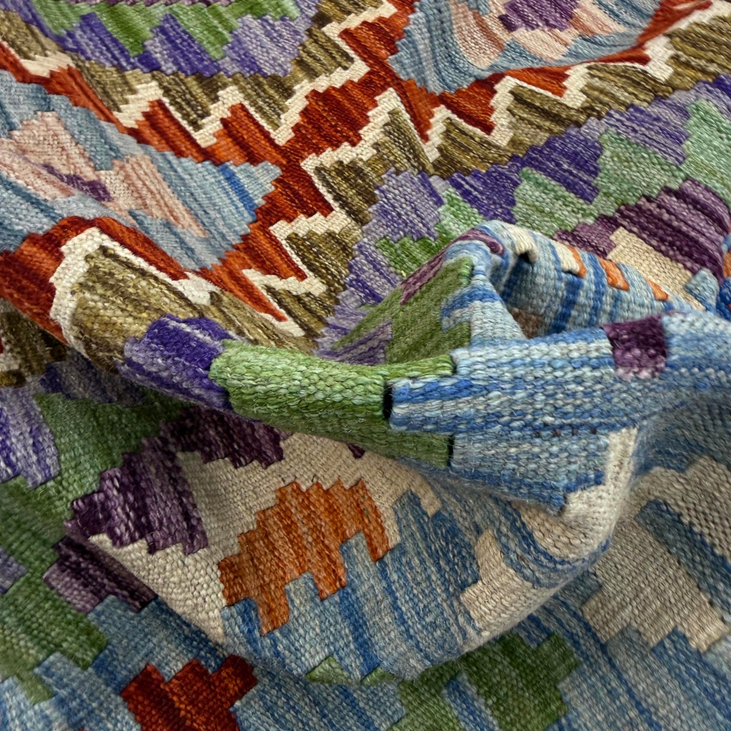 Handmade Vegetable Kilim 4' 1" x 6' 5" (ft) - No. Y39321
