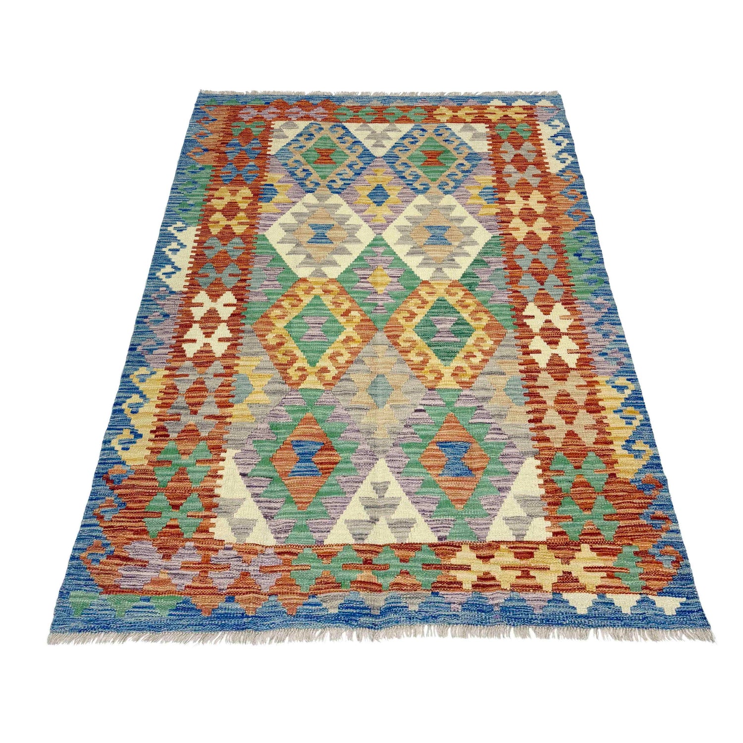 Handmade Vegetable Kelim 3' 11" x 6' 0" (ft) - No. Y39322