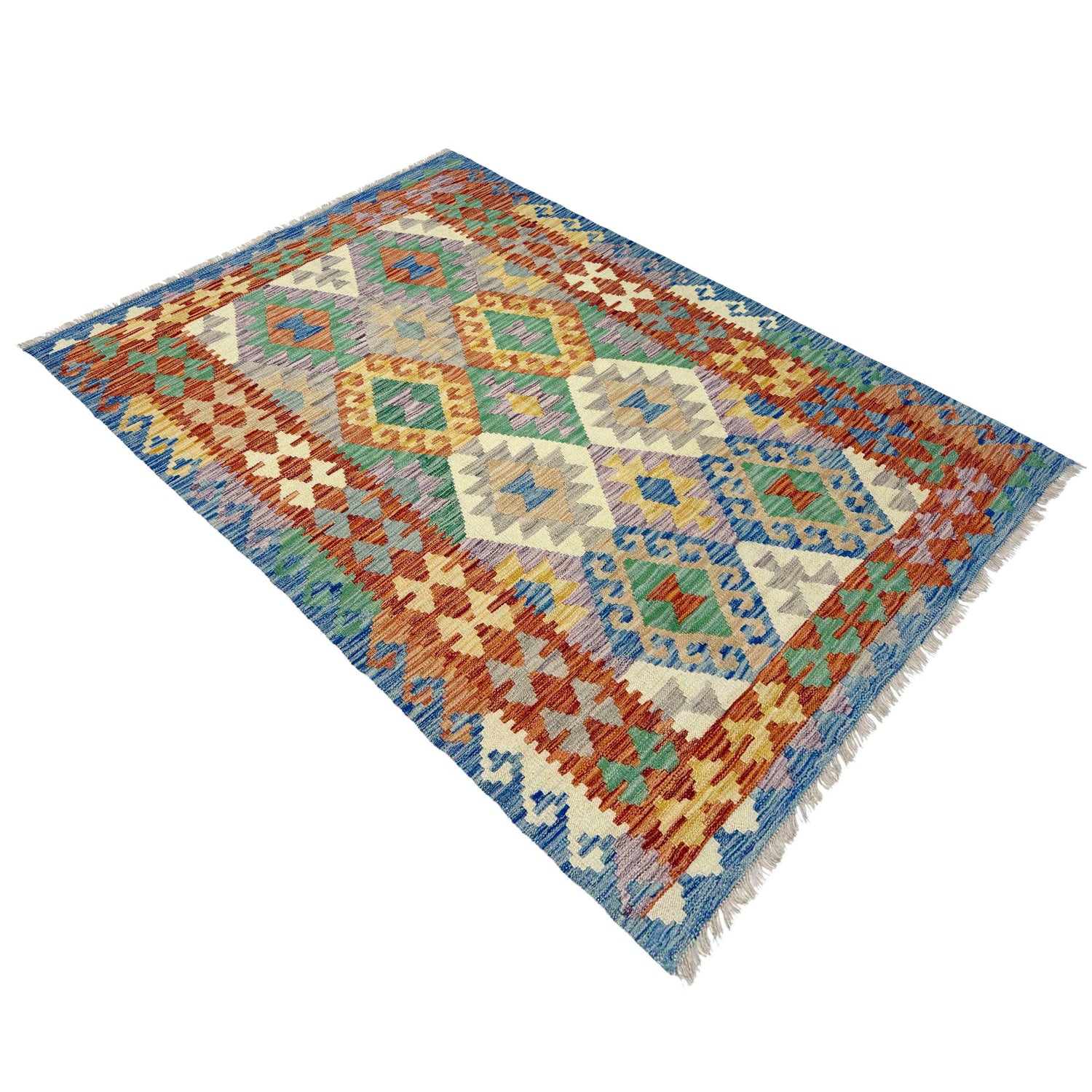 Handmade Vegetable Kelim 3' 11" x 6' 0" (ft) - No. Y39322