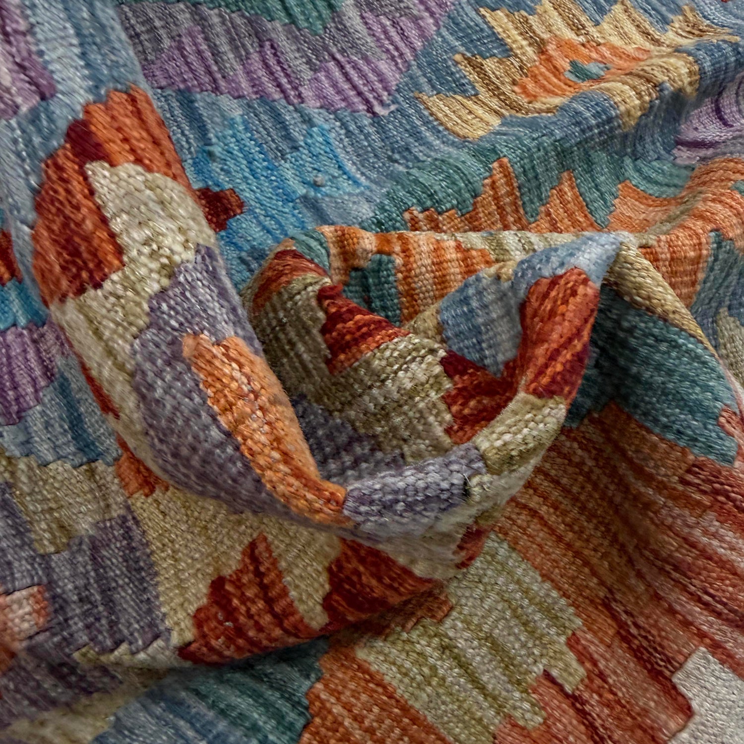 Handmade Vegetable Kilim 4' 0" x 5' 11" (ft) - No. Y39323