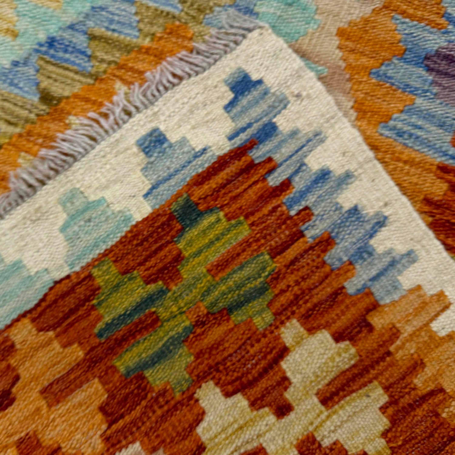 Handmade Vegetable Kilim 4' 2" x 5' 9" (ft) - No. Y39326
