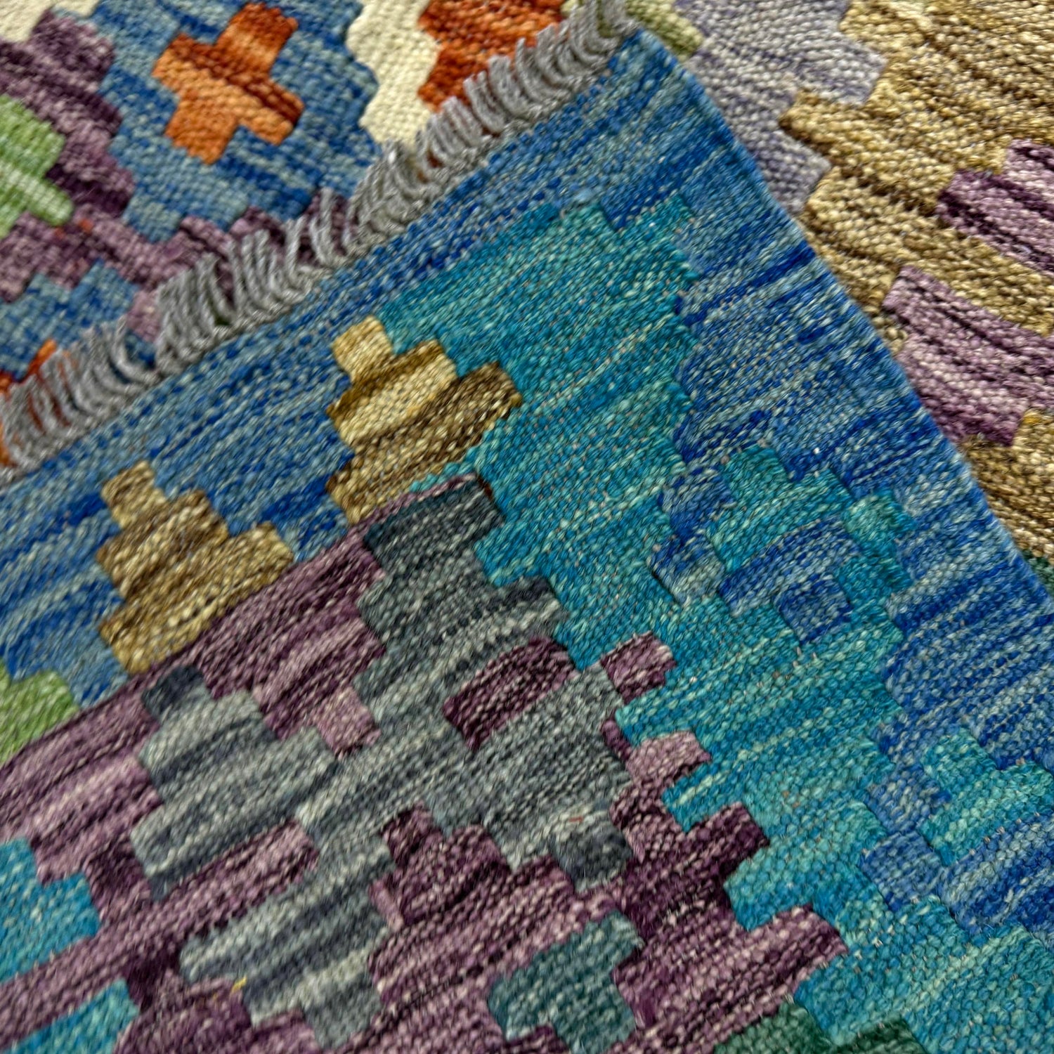 Handmade Vegetable Kilim 5' 10" x 7' 7" (ft) - No. Y39327