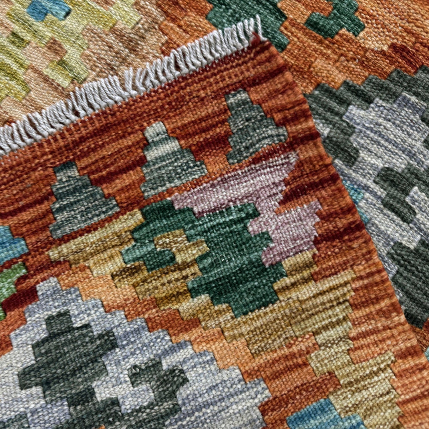Handmade Vegetable Kelim 5' 9" x 8' 2" (ft) - No. Y39328