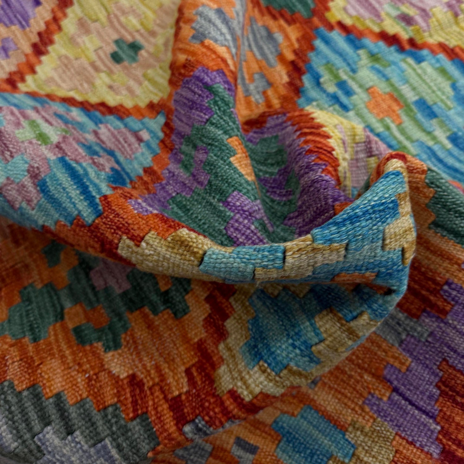 Handmade Vegetable Kelim 5' 9" x 8' 2" (ft) - No. Y39328