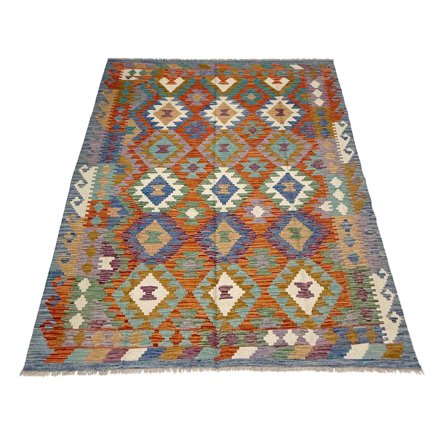 Handmade Vegetable Kelim 5' 8" x 8' 0" (ft) - No. Y39330