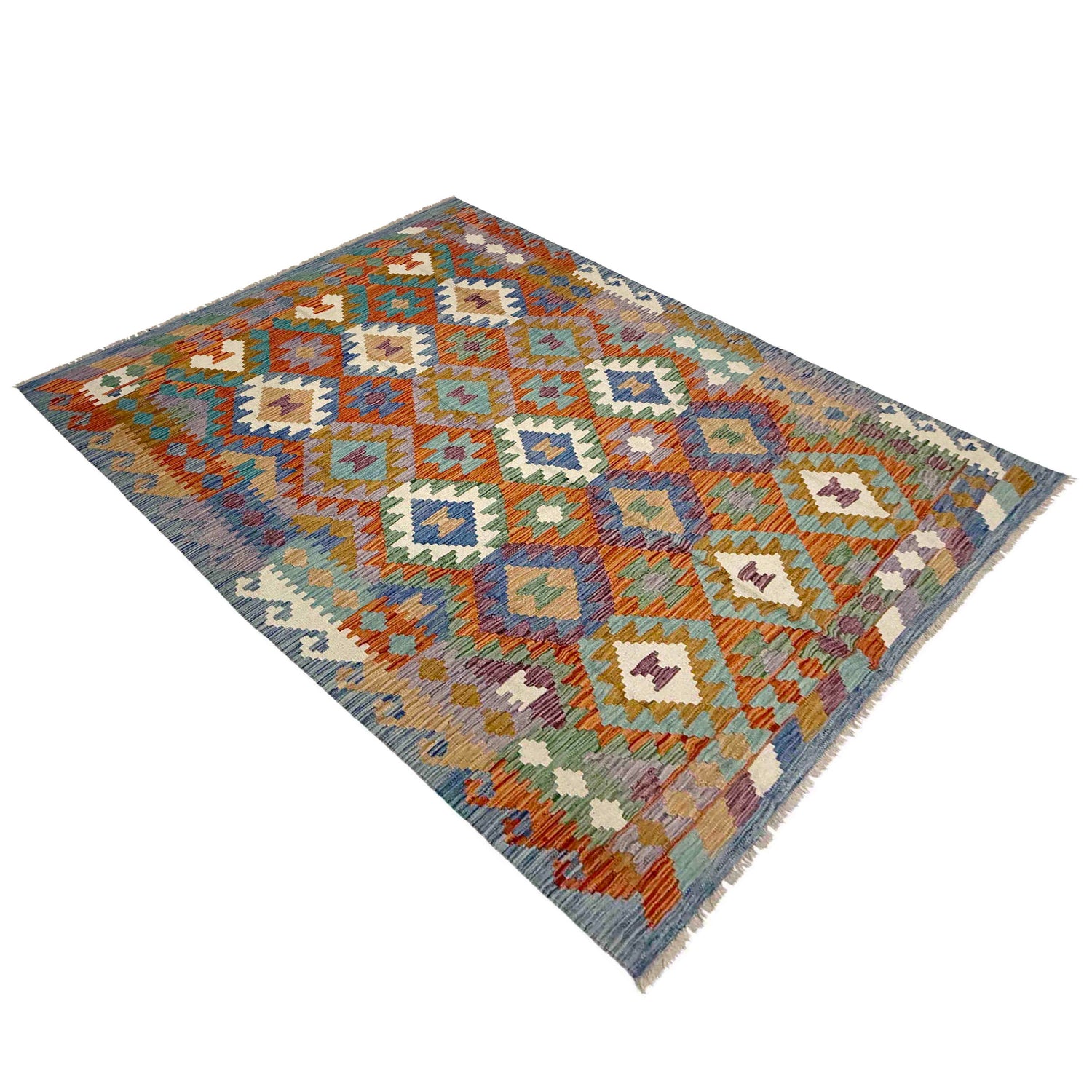 Handmade Vegetable Kelim 5' 8" x 8' 0" (ft) - No. Y39330