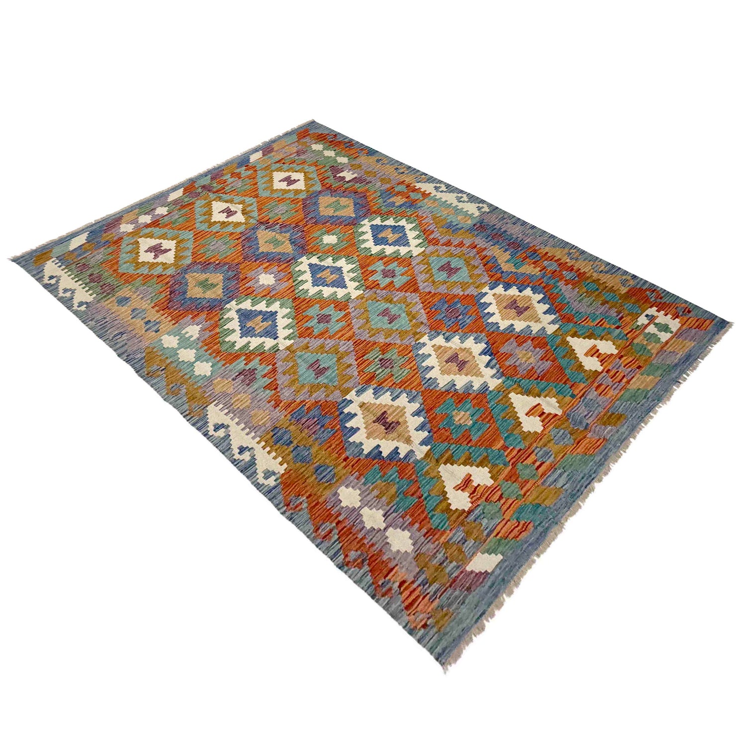 Handmade Vegetable Kelim 5' 8" x 8' 0" (ft) - No. Y39330