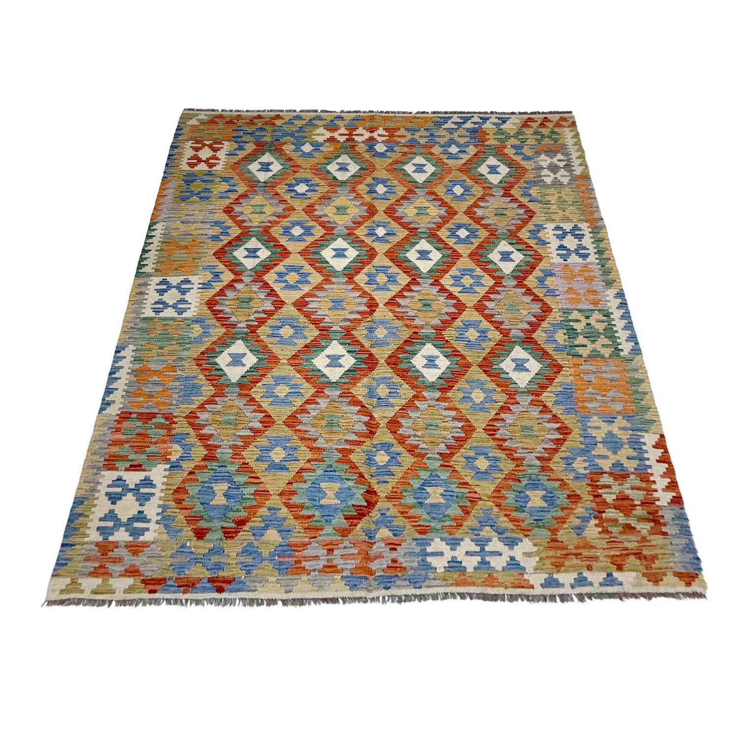Handmade Vegetable Kilim 5' 11" x 7' 11" (ft) - No. Y39333