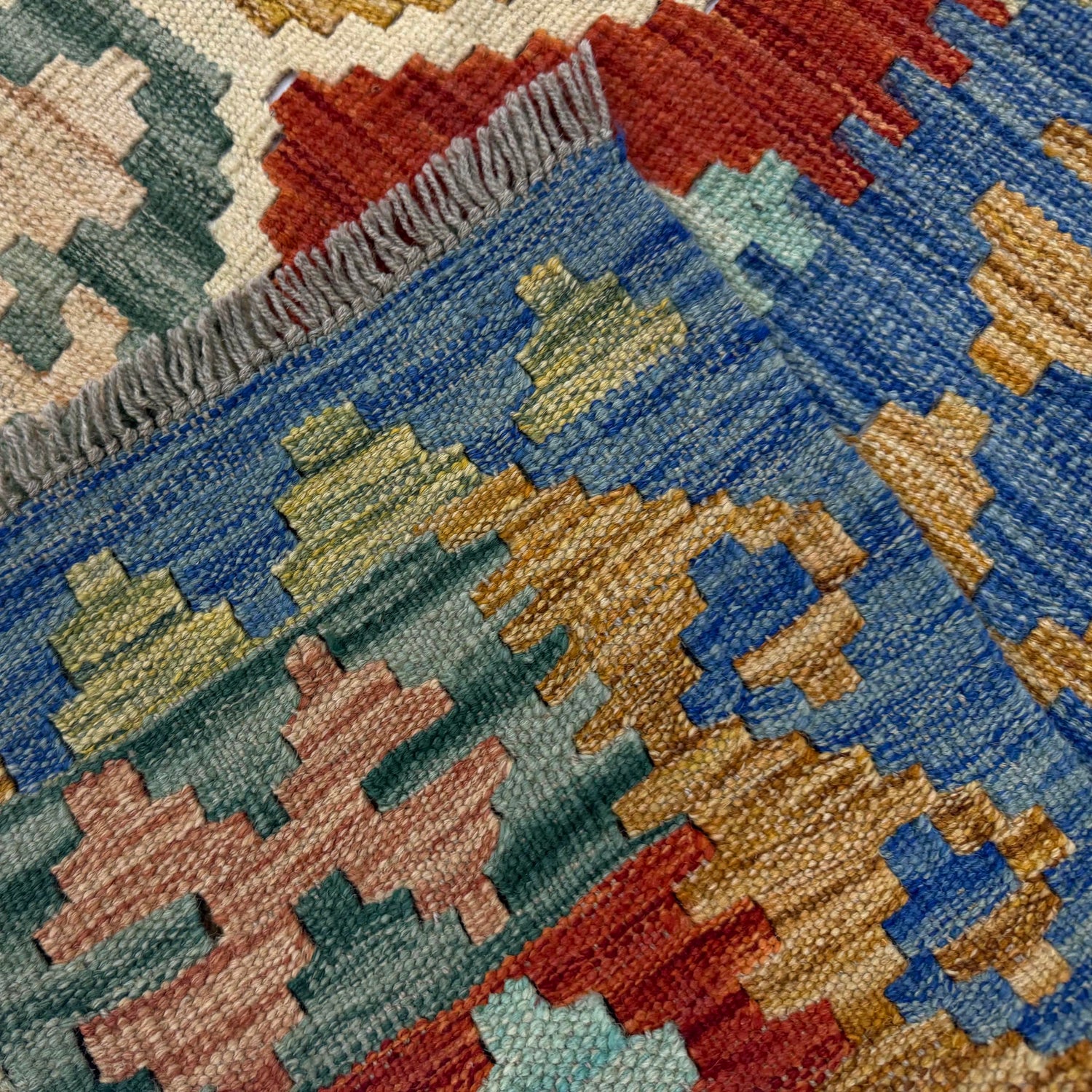 Handmade Vegetable Kilim 6' 1" x 7' 9" (ft) - No. Y39334