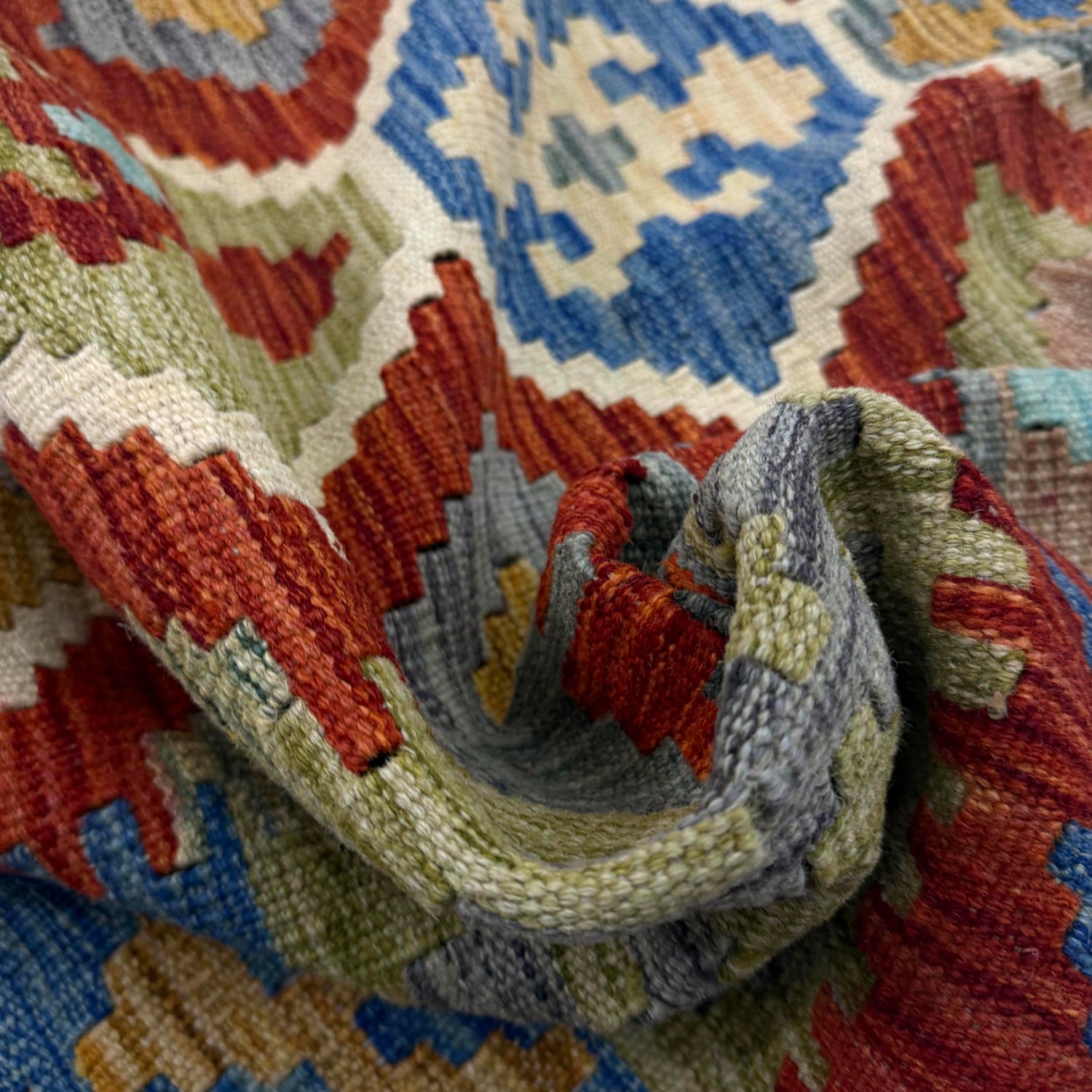 Handmade Vegetable Kilim 6' 1" x 7' 9" (ft) - No. Y39334
