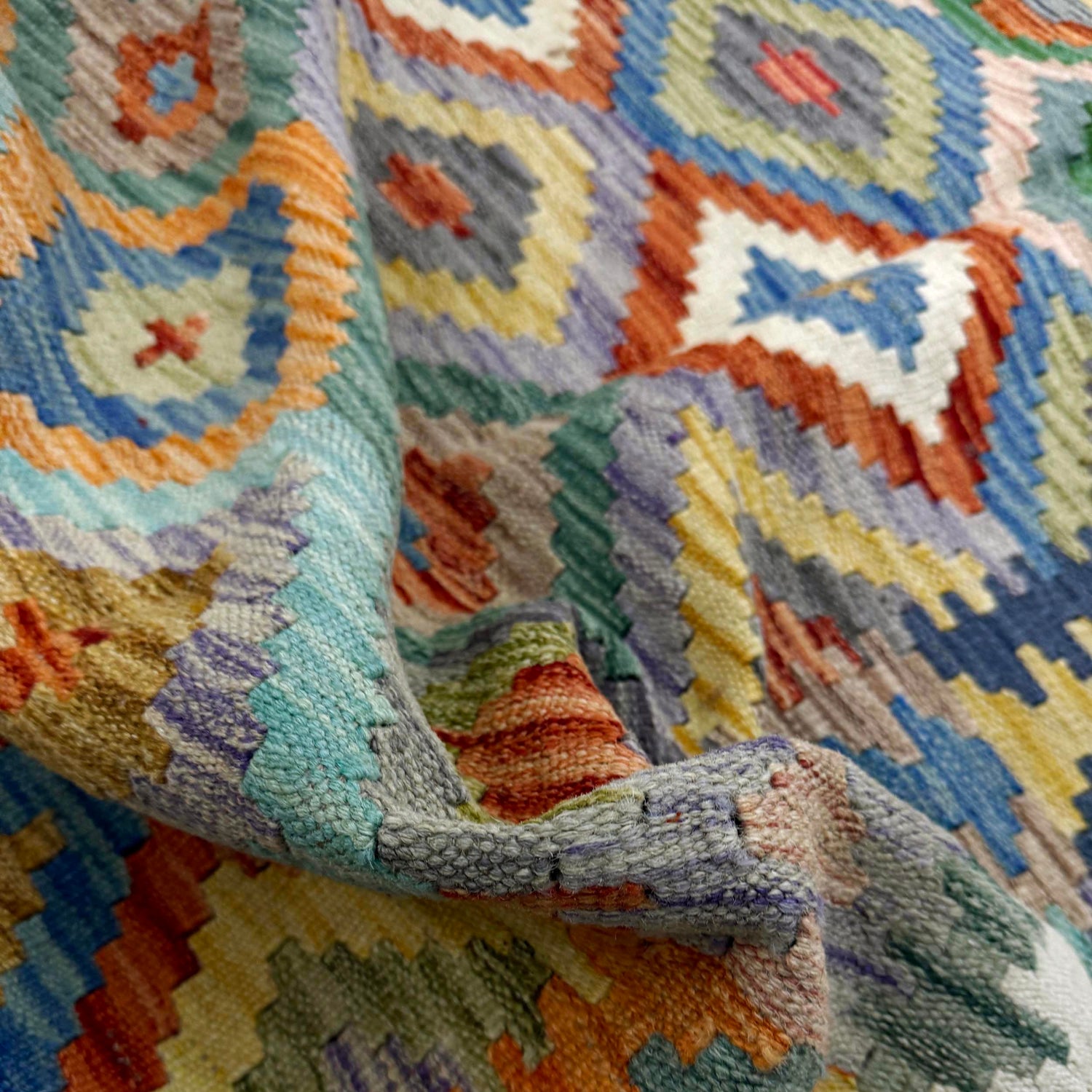 Handmade Vegetable Kelim 6' 1" x 8' 4" (ft) - No. Y39335