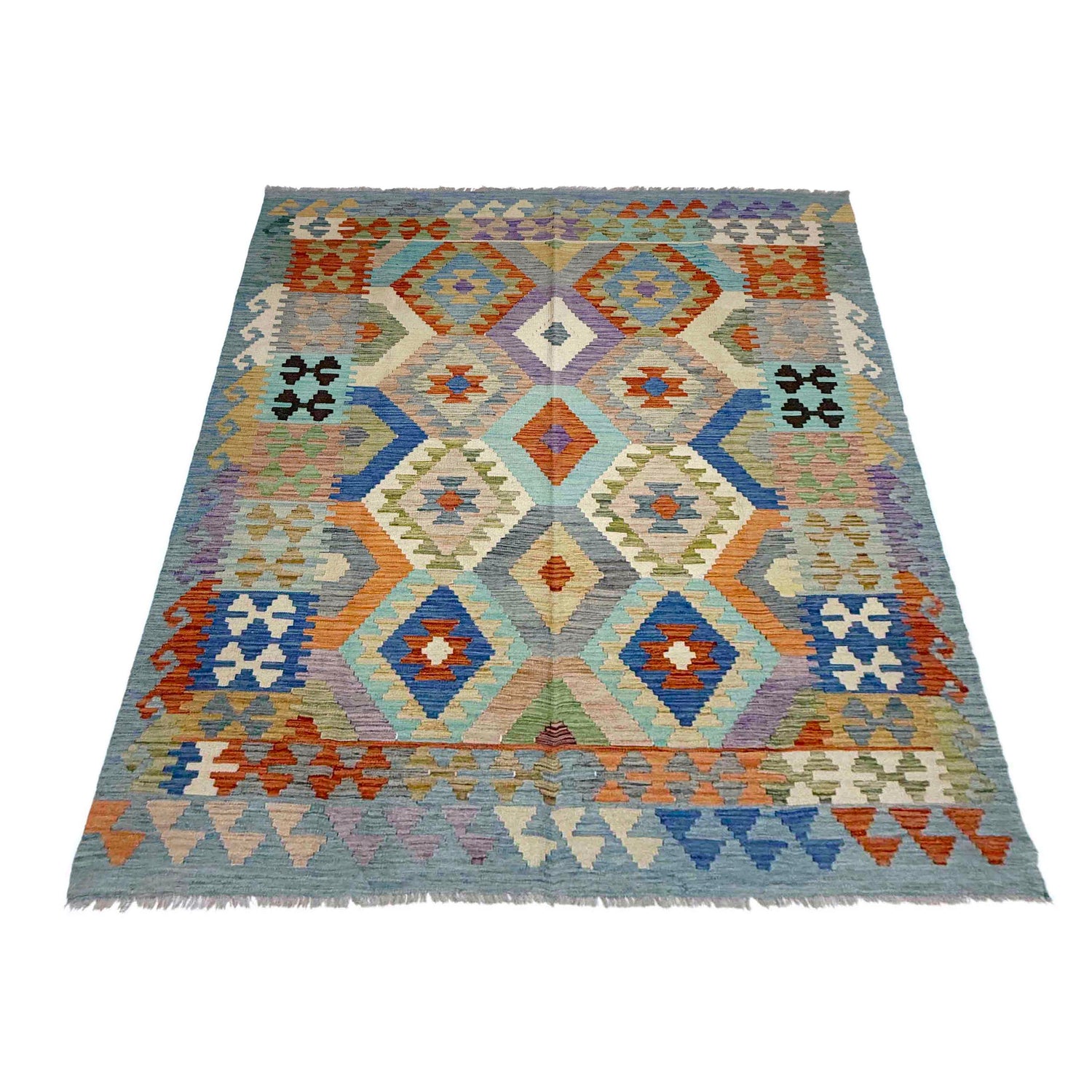 Handmade Vegetable Kilim 5' 10" x 7' 6" (ft) - No. Y39336