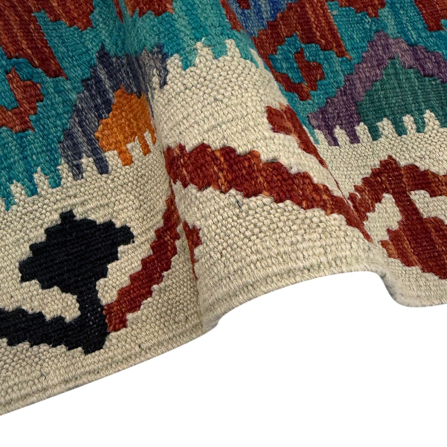 Handmade Vegetable Kilim 4' 3" x 6' 3" (ft) - No. Y39338