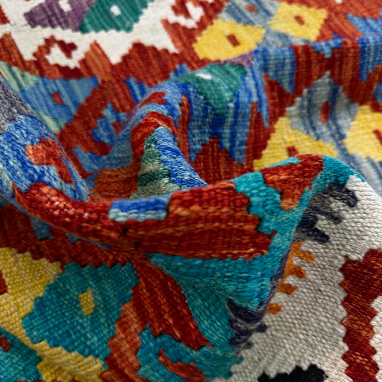Handmade Vegetable Kilim 4' 3" x 6' 3" (ft) - No. Y39338