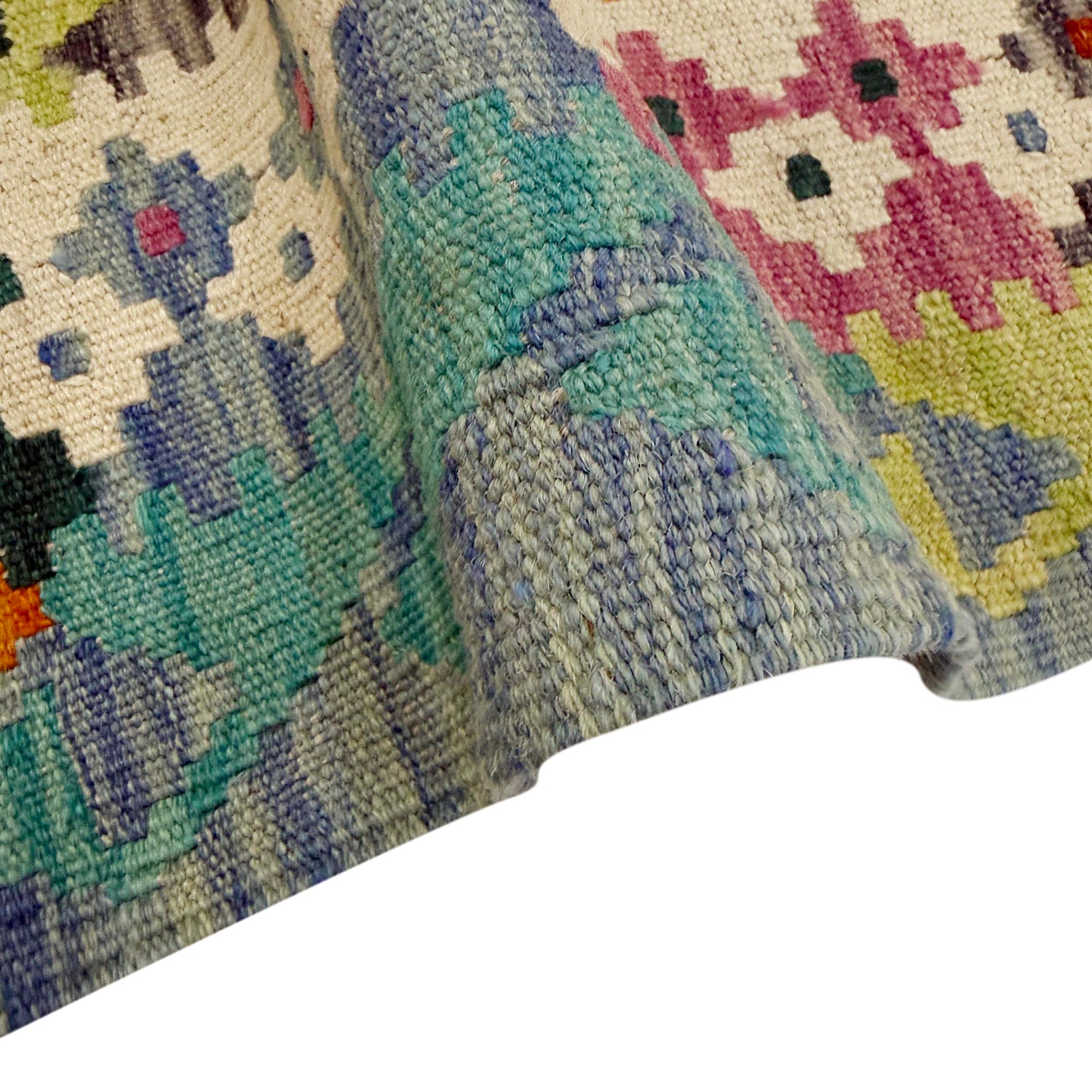 Handmade Vegetable Kelim 4' 3" x 6' 3" (ft) - No. Y39345