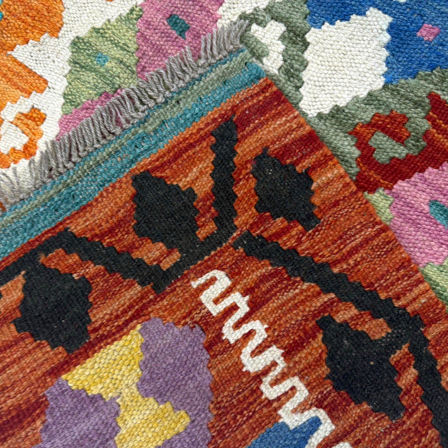 Handmade Vegetable Kelim 4' 4" x 6' 2" (ft) - No. Y39346